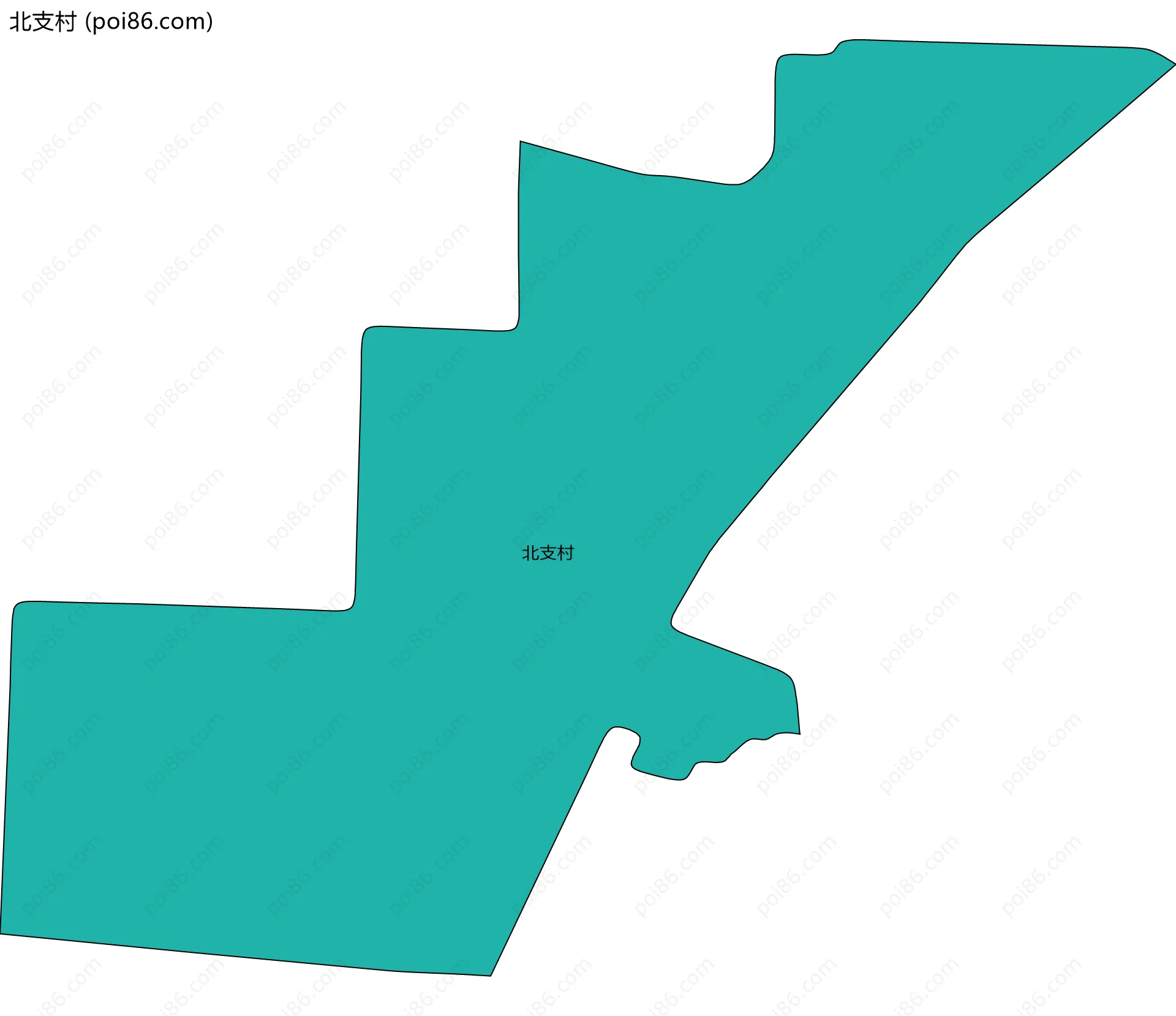 北支村边界地图