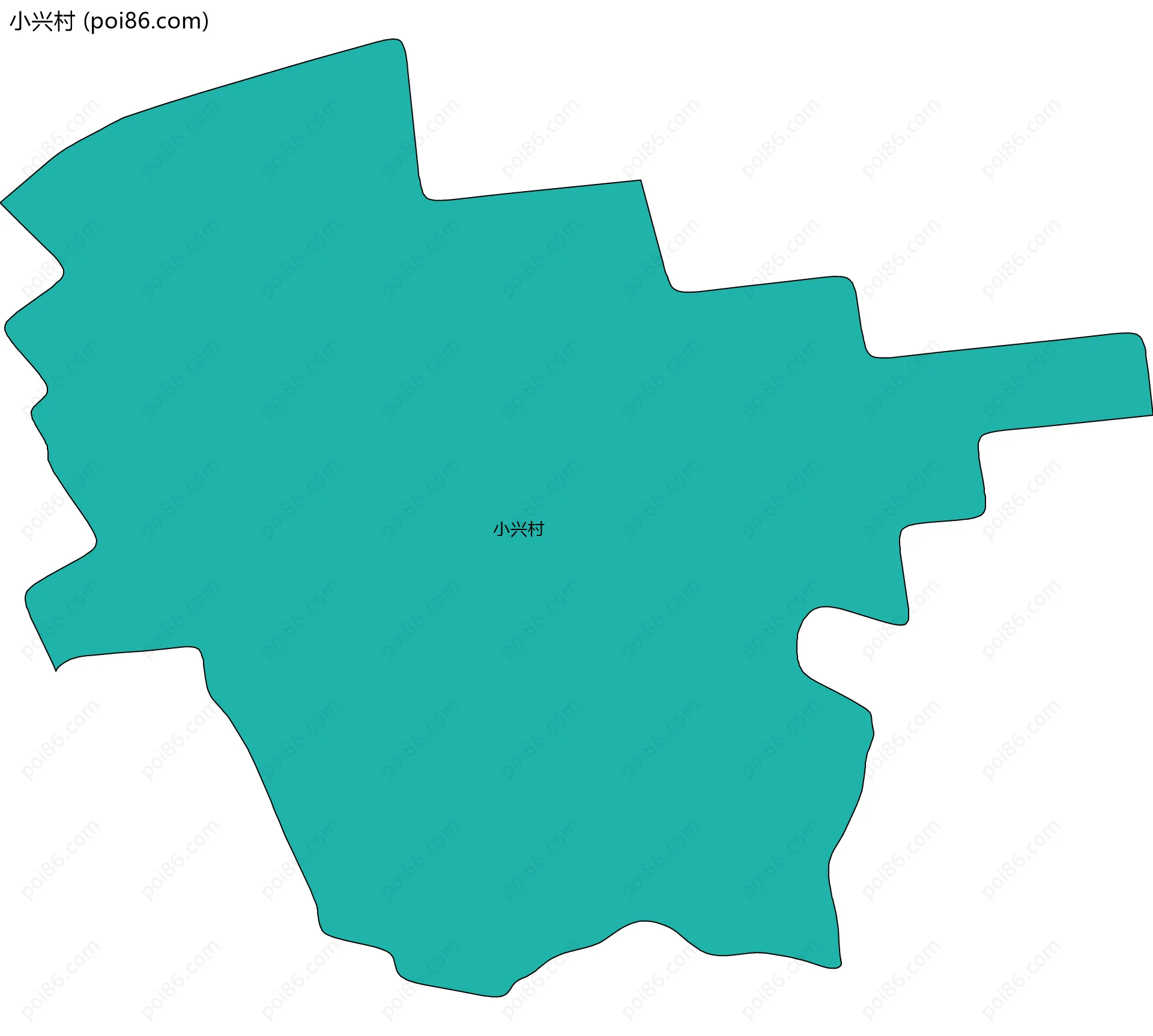 小兴村边界地图