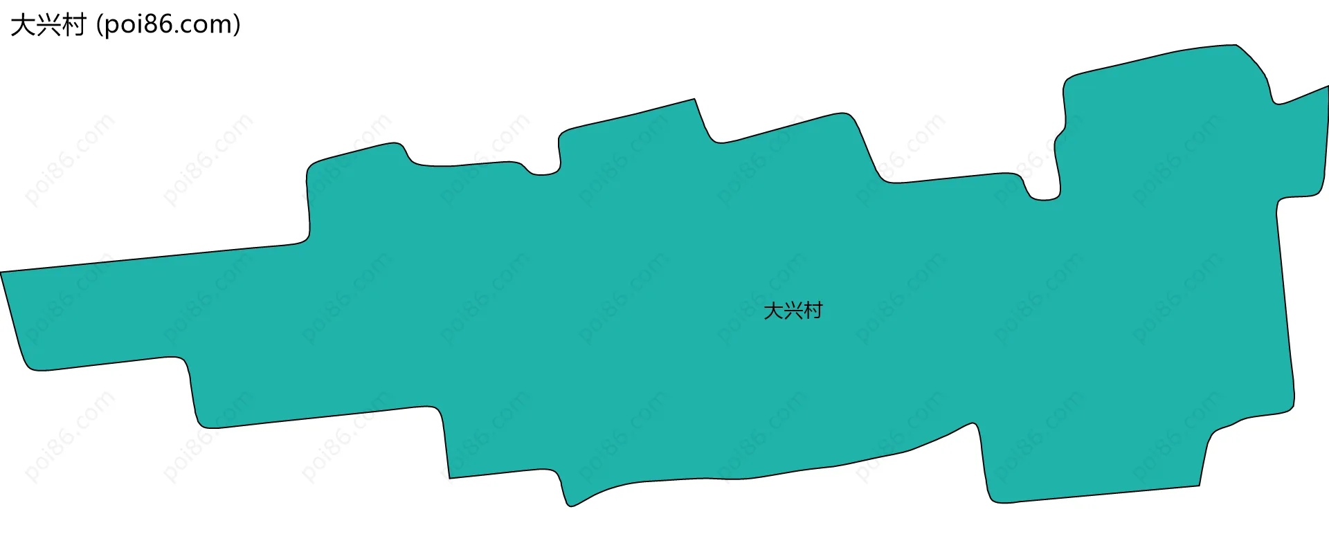 大兴村边界地图