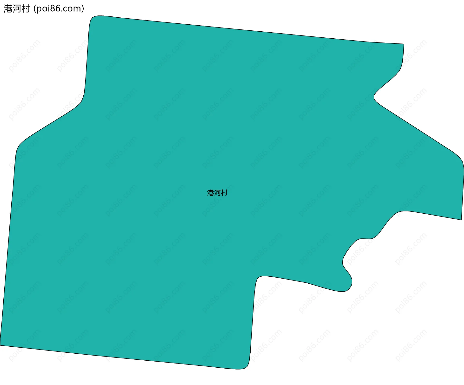 港河村边界地图