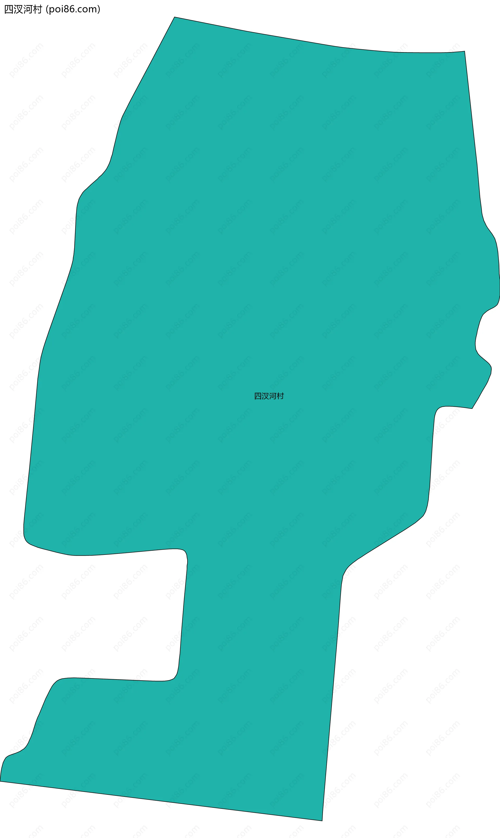 四汊河村边界地图