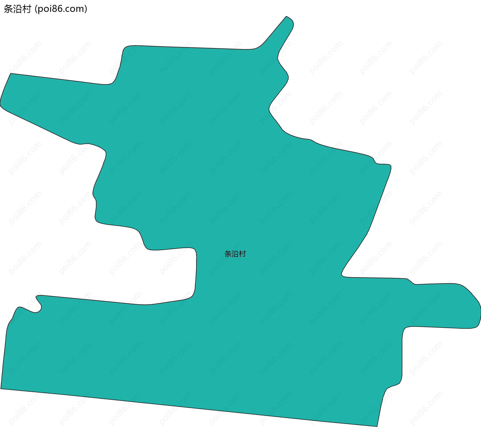 条沿村边界地图