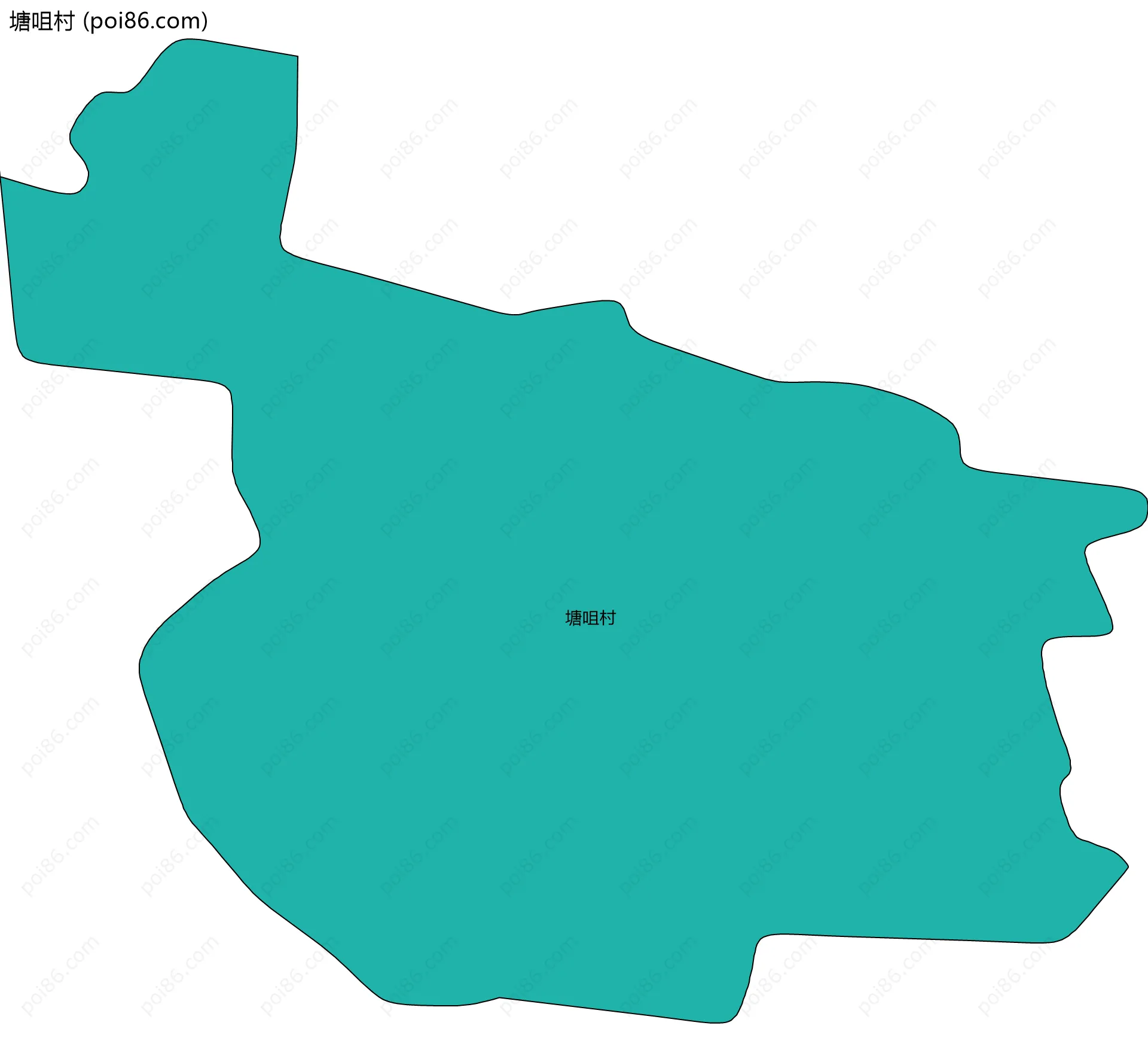 塘咀村边界地图