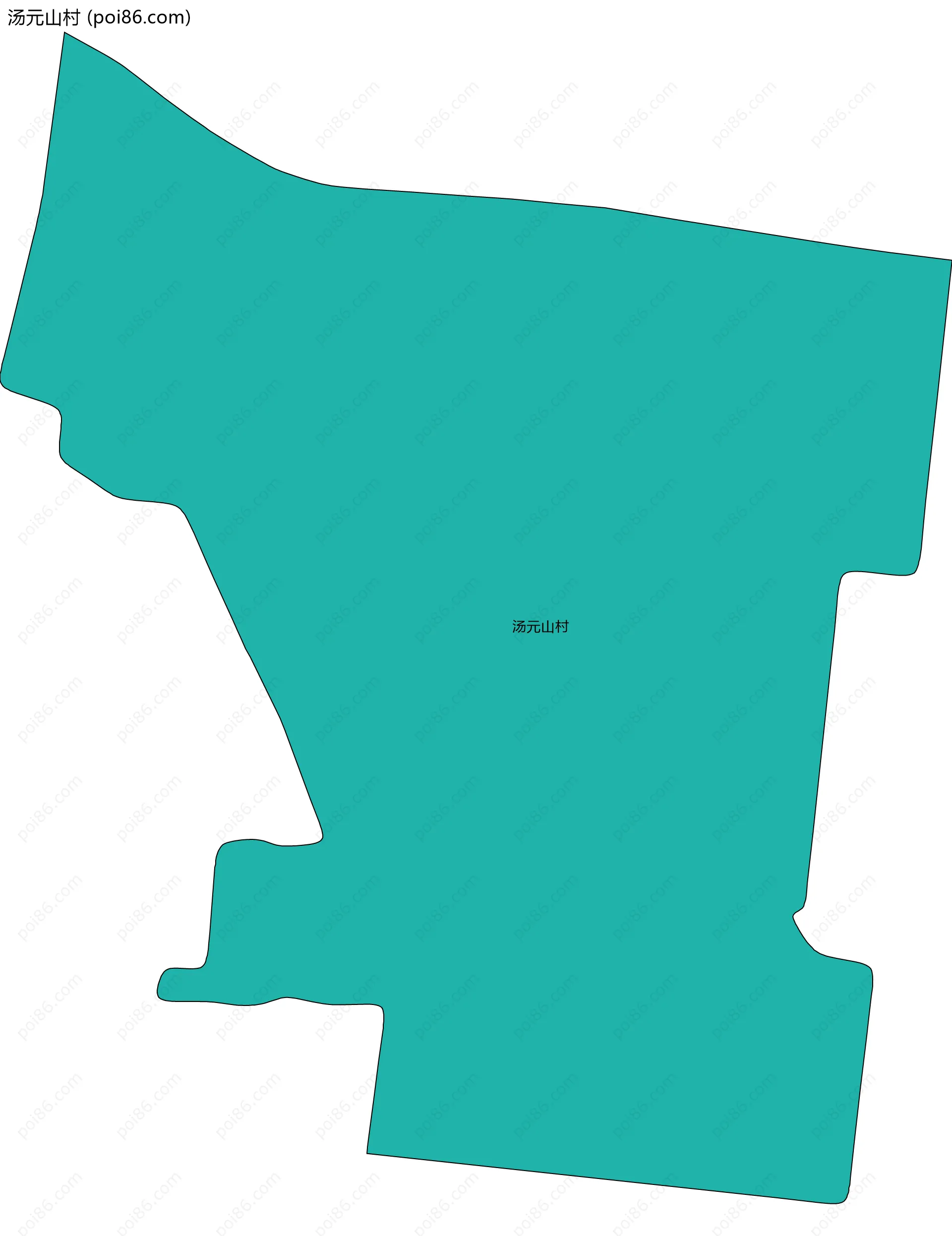 汤元山村边界地图