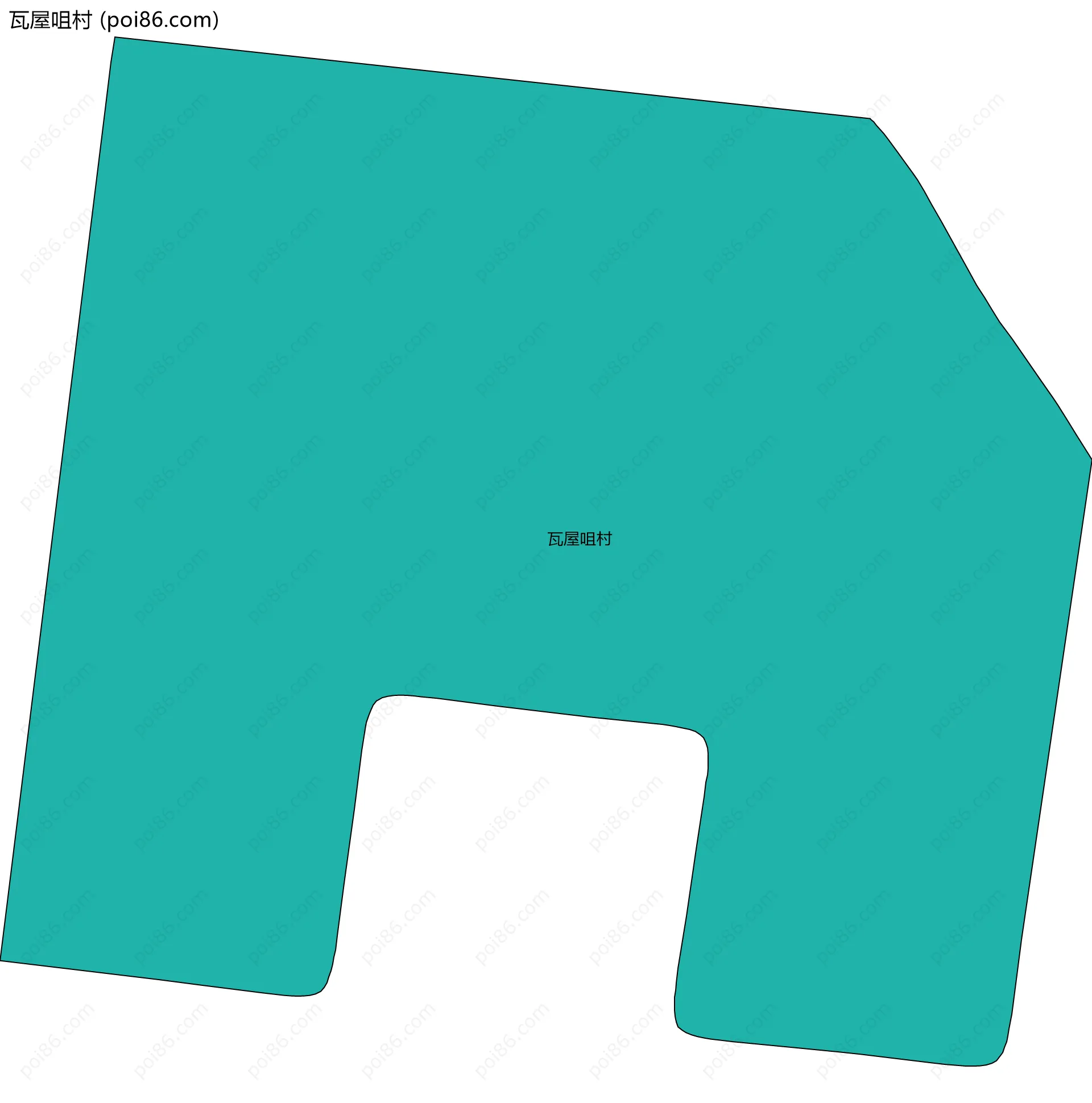 瓦屋咀村边界地图