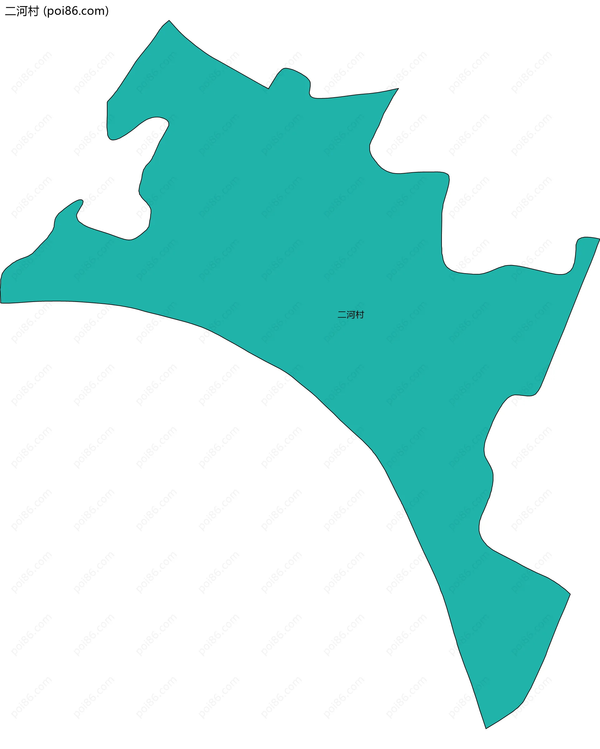 二河村边界地图