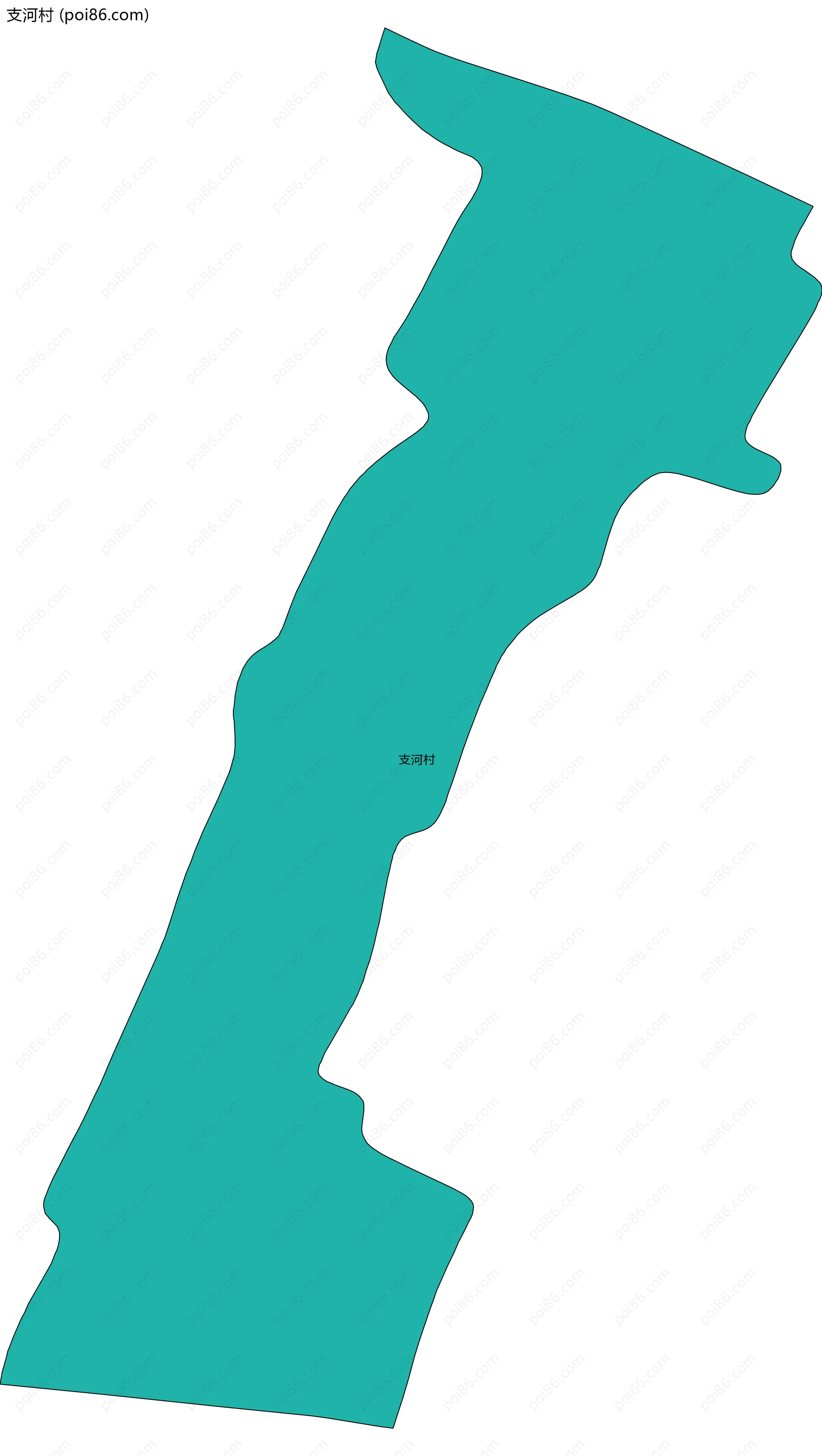 支河村边界地图