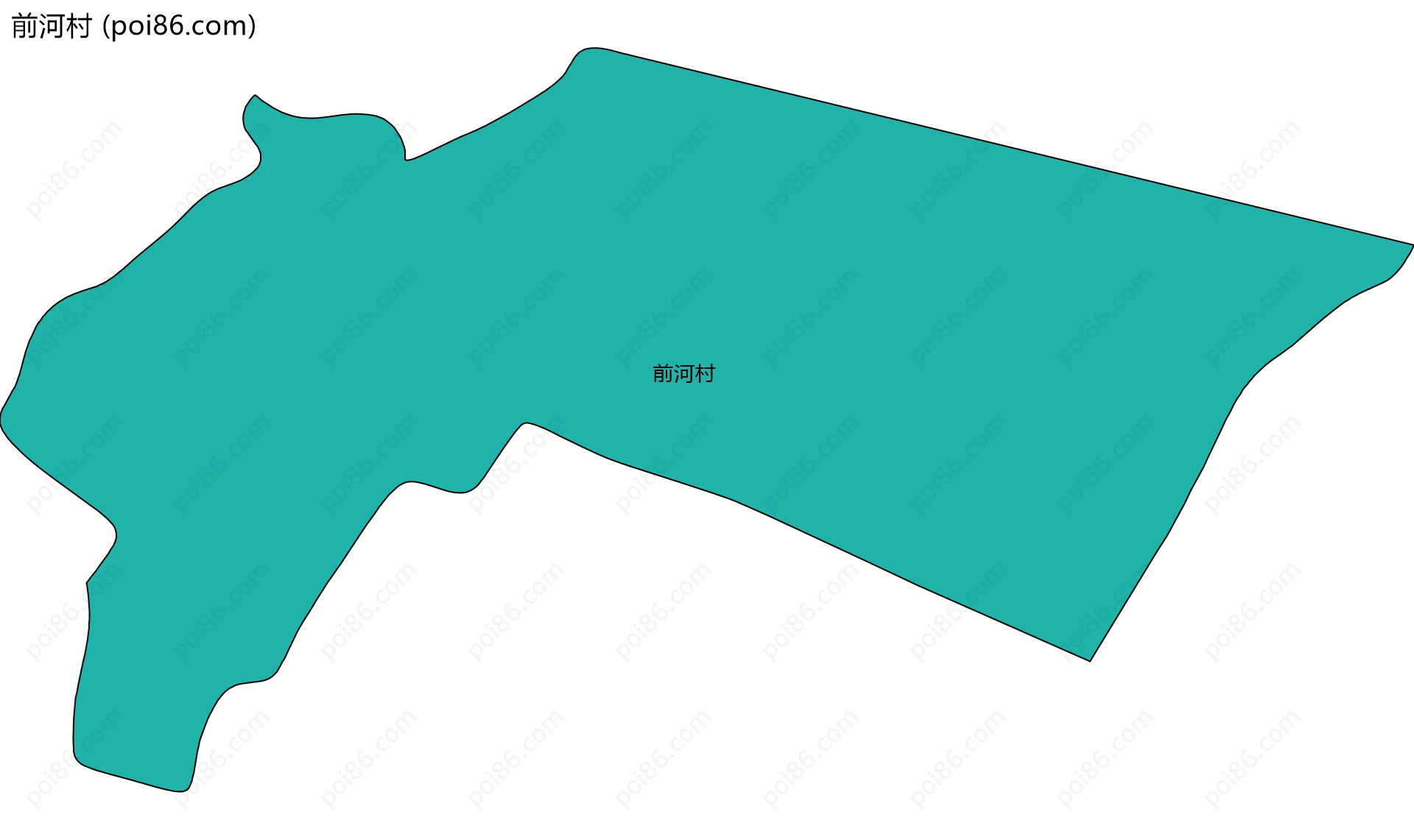 前河村边界地图