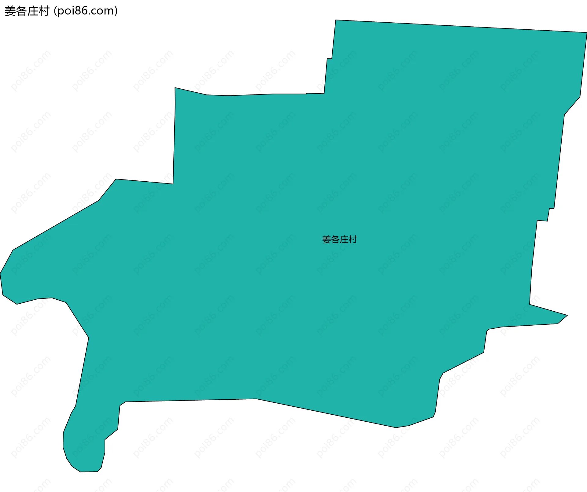 姜各庄村边界地图