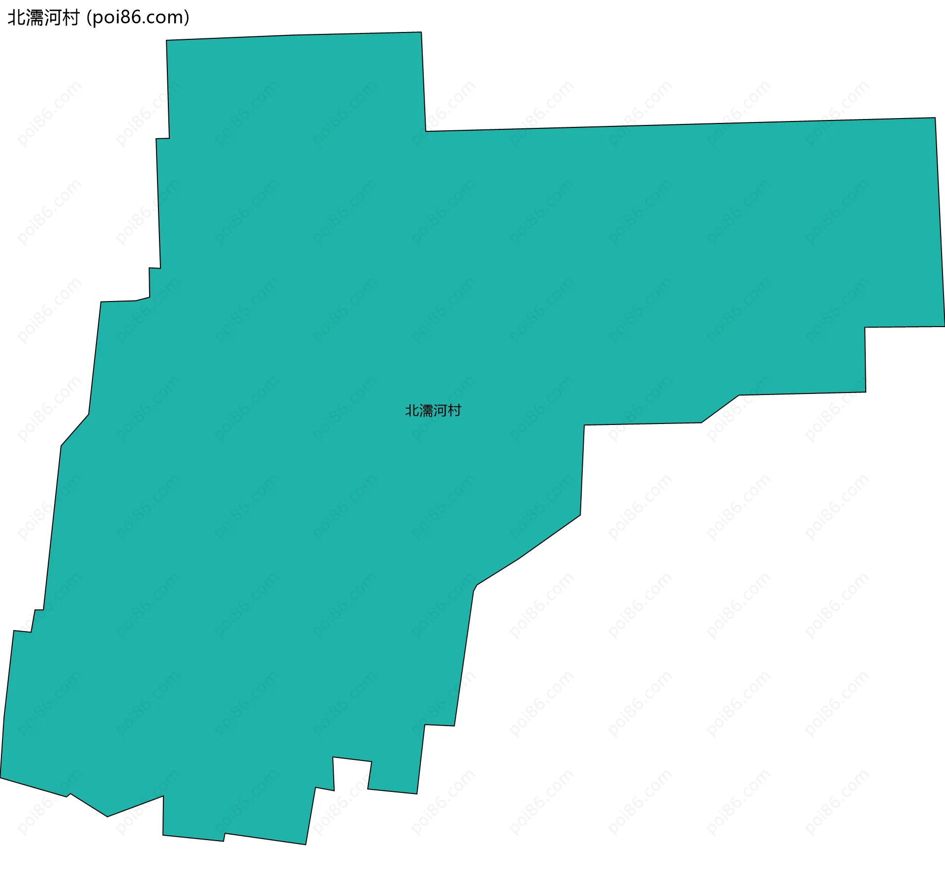 北濡河村边界地图