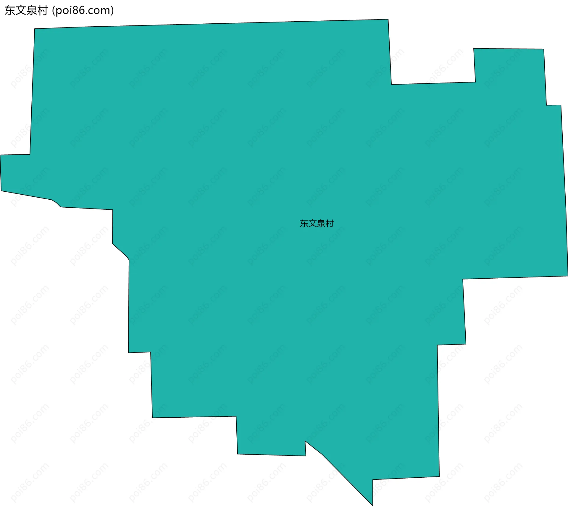 东文泉村边界地图