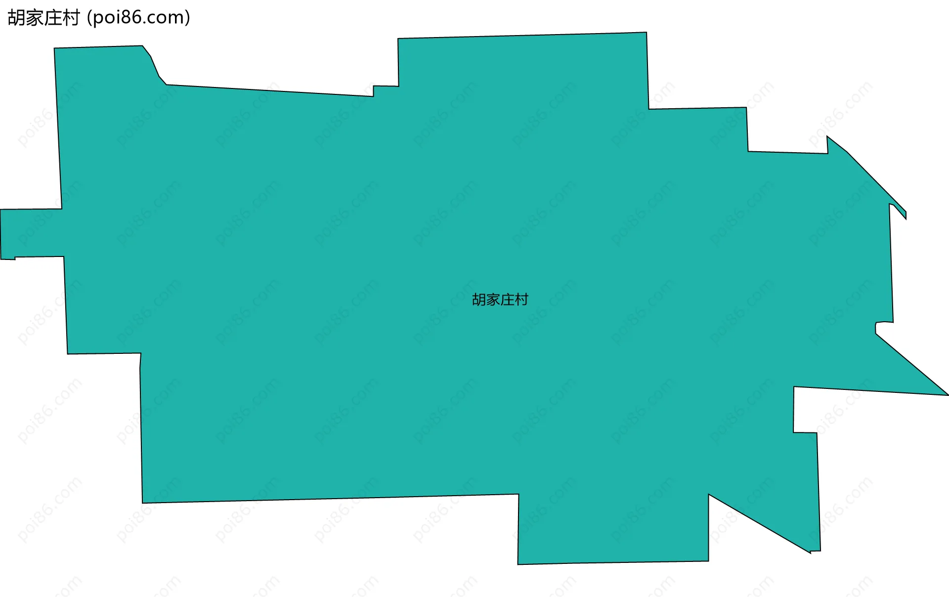 胡家庄村边界地图