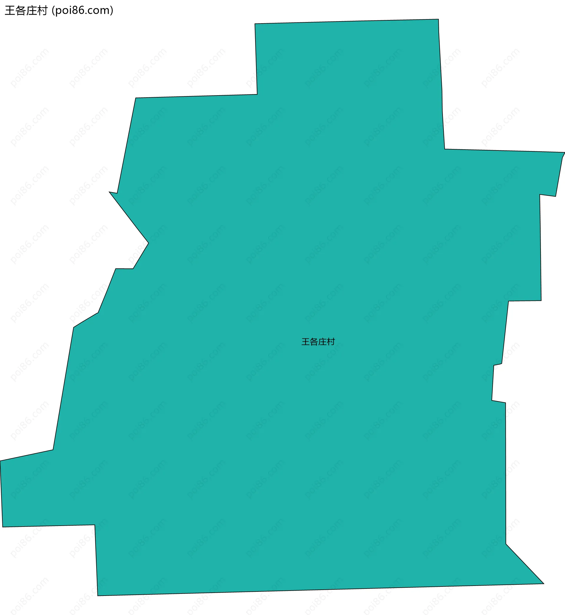 王各庄村边界地图