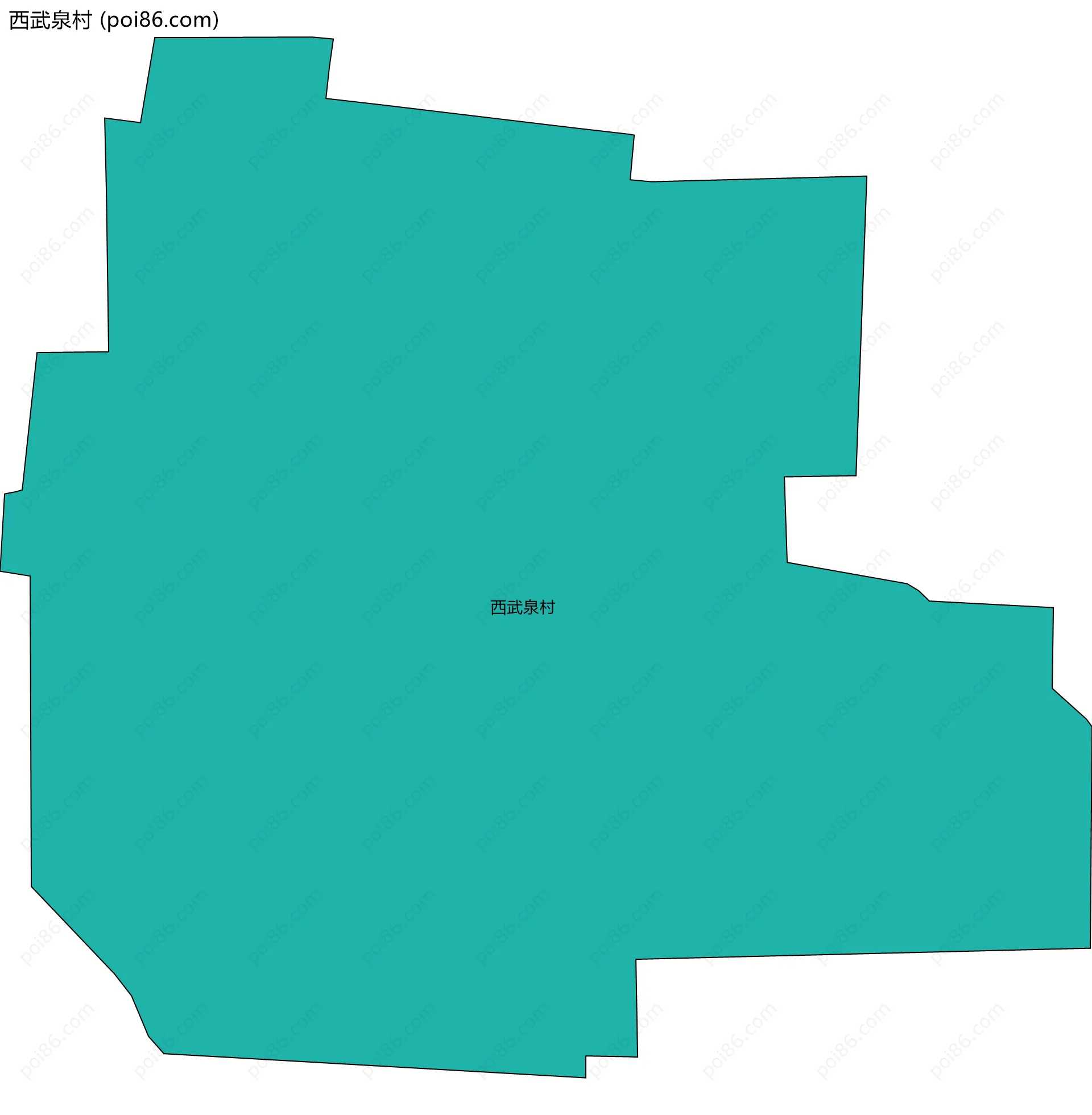 西武泉村边界地图