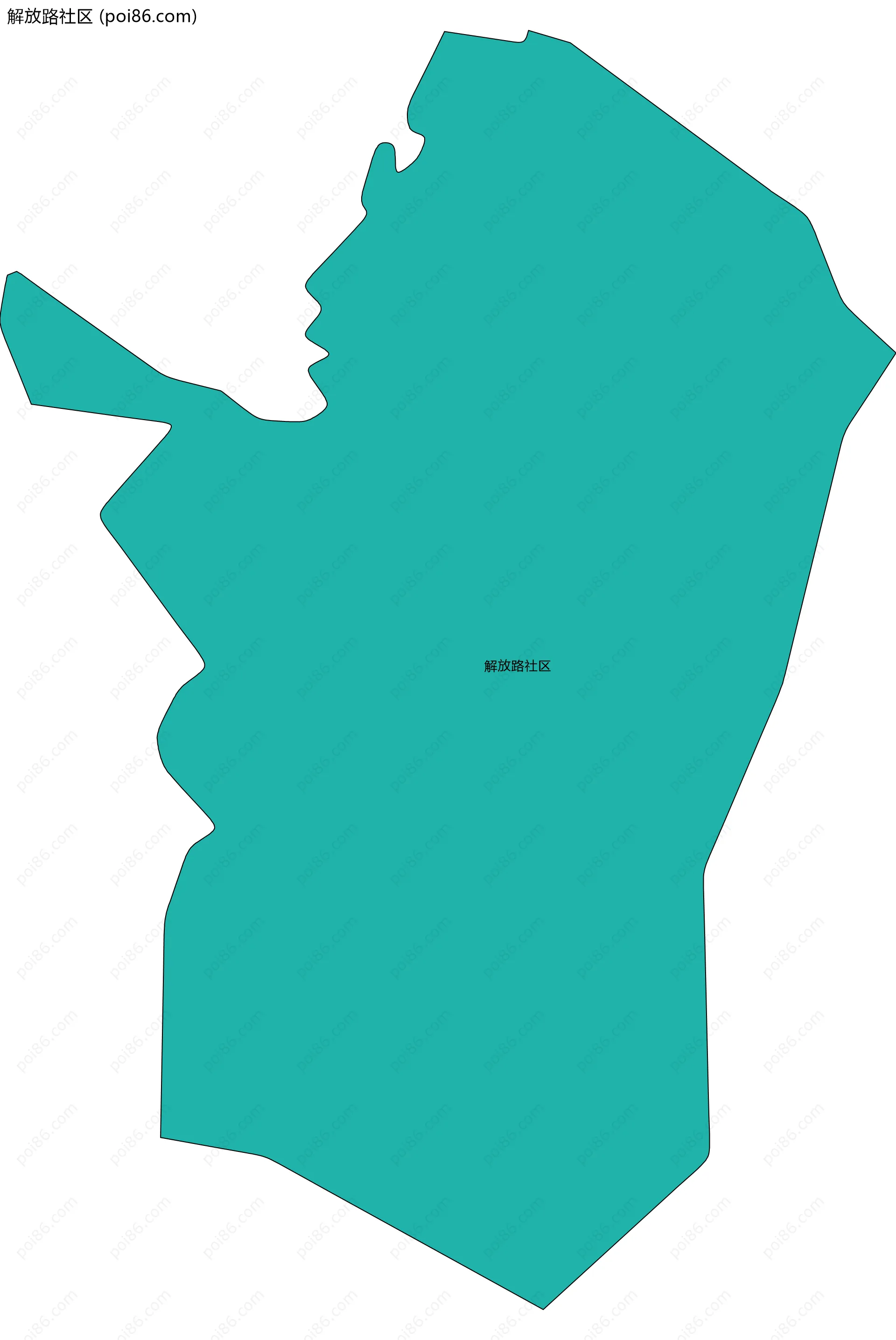 解放路社区边界地图