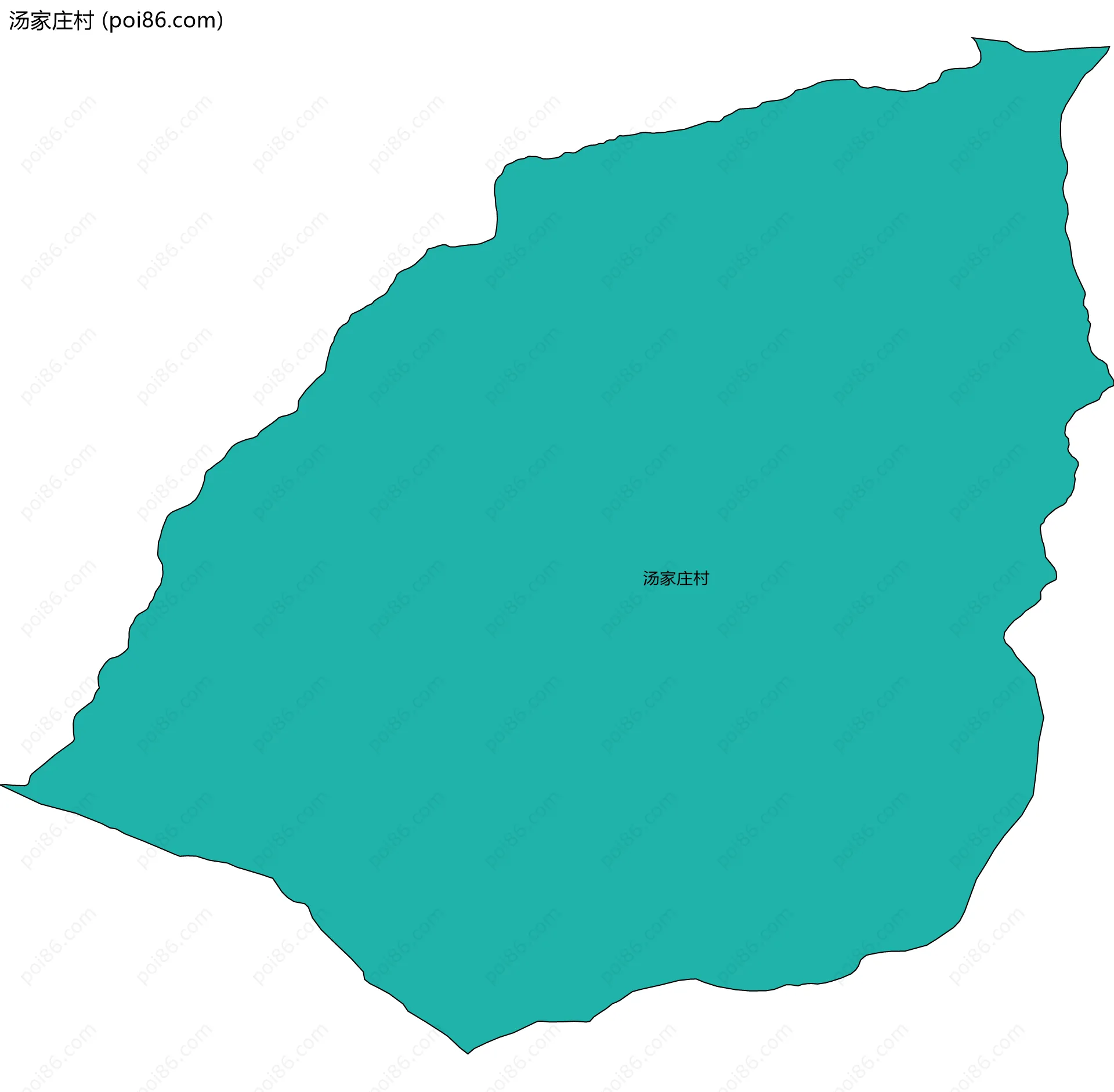 汤家庄村边界地图