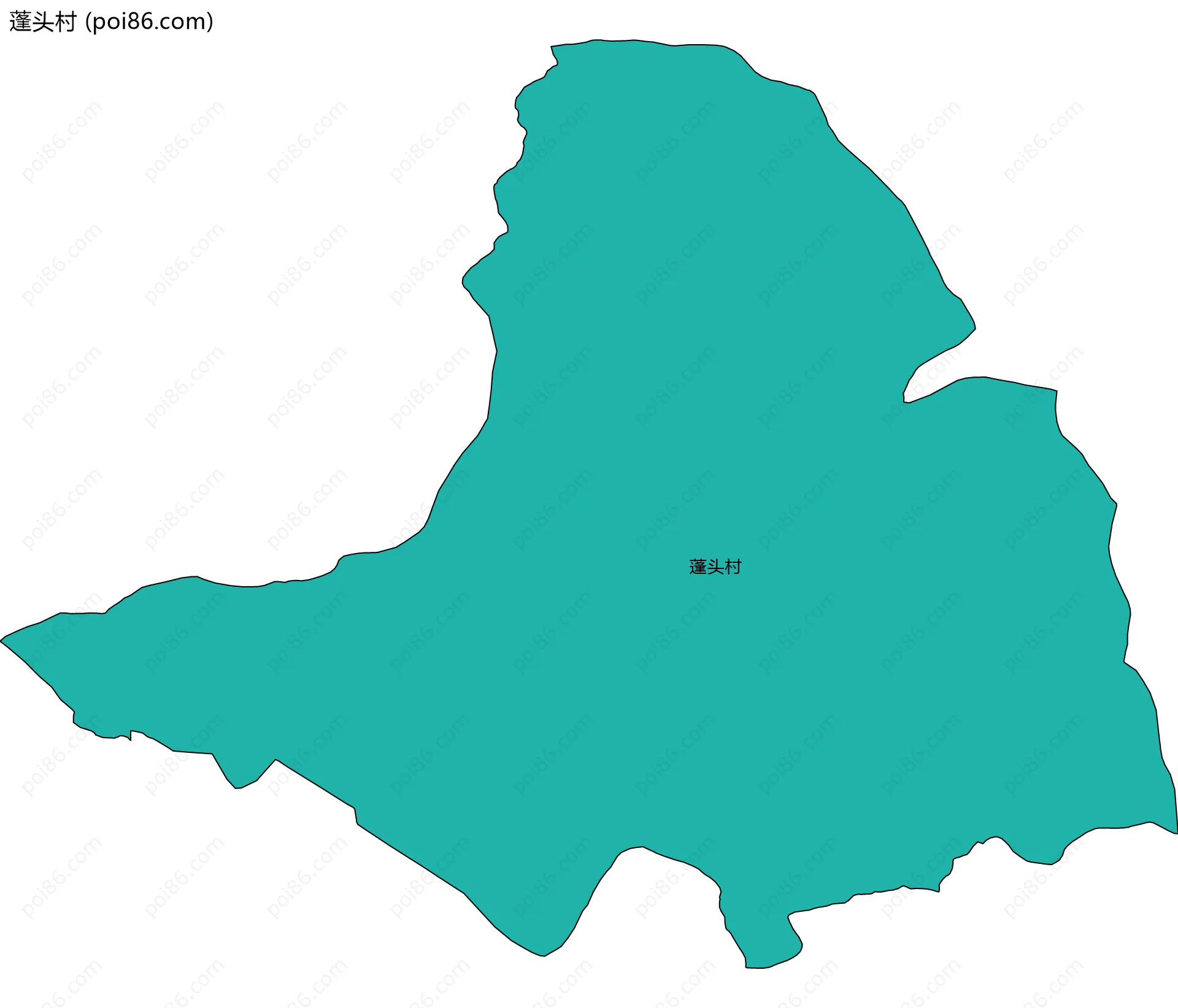 蓬头村边界地图