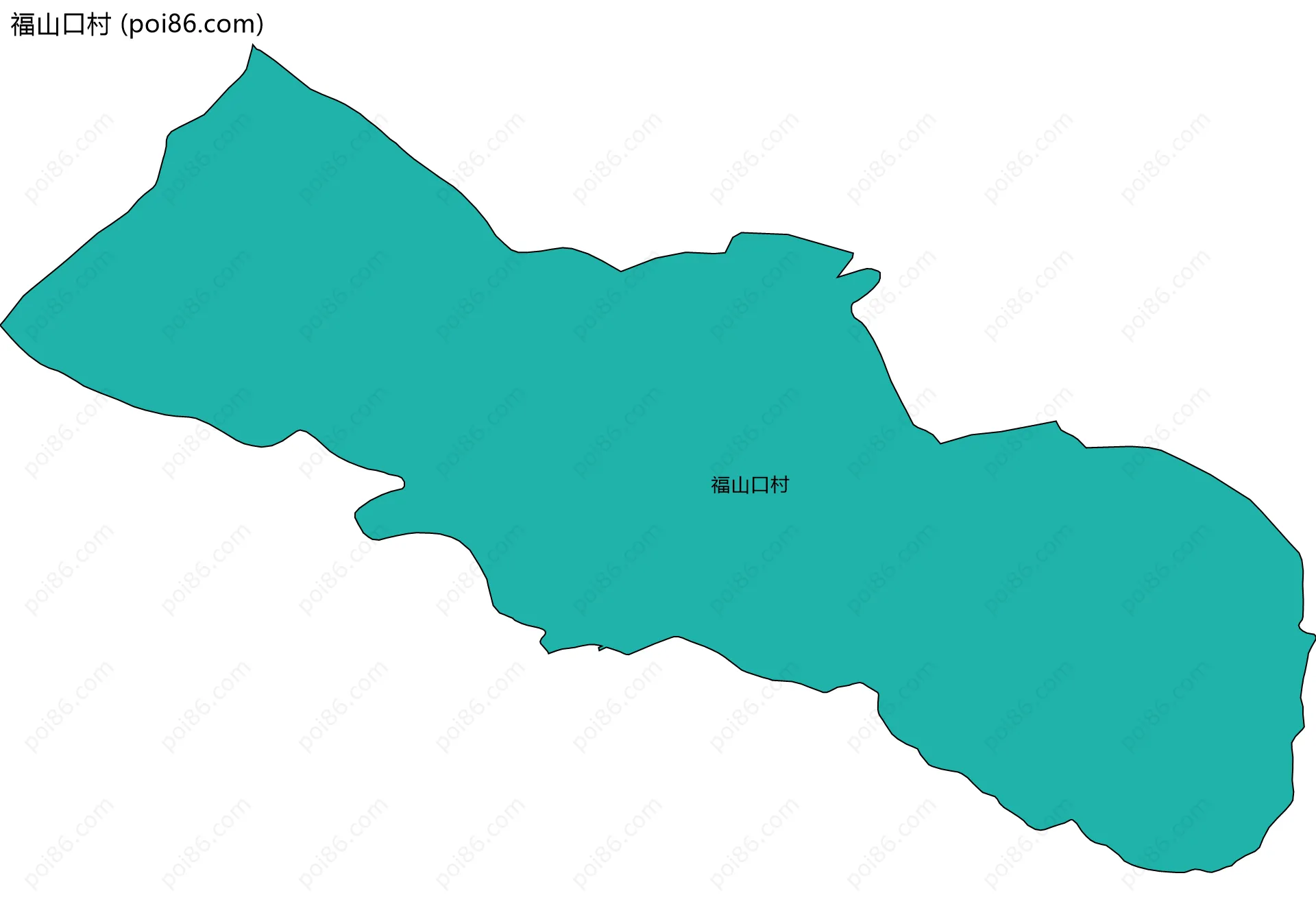福山口村边界地图