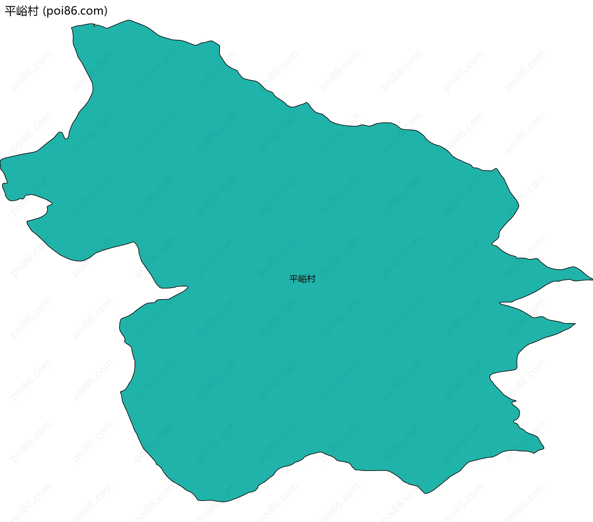 平峪村边界地图