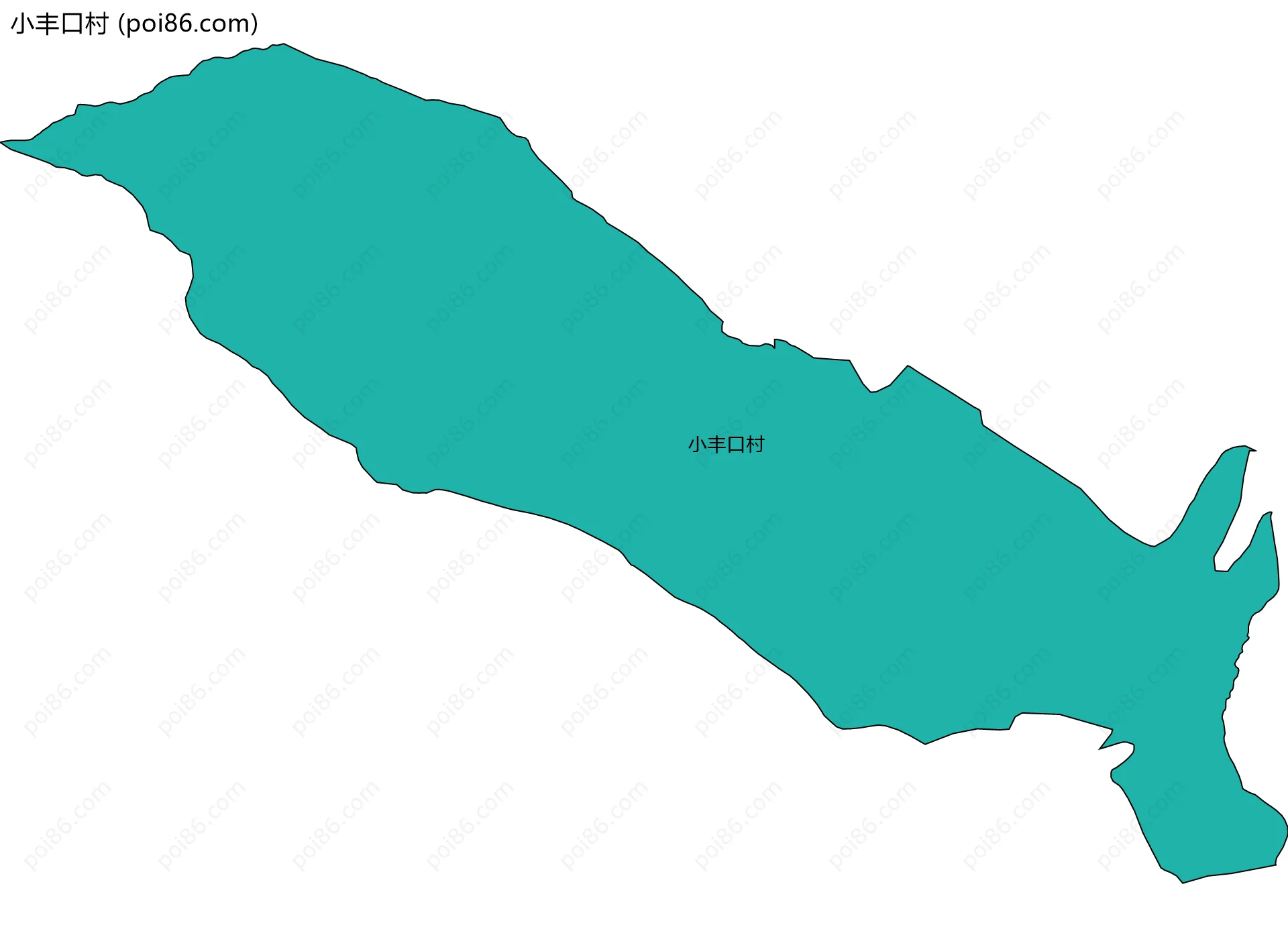 小丰口村边界地图
