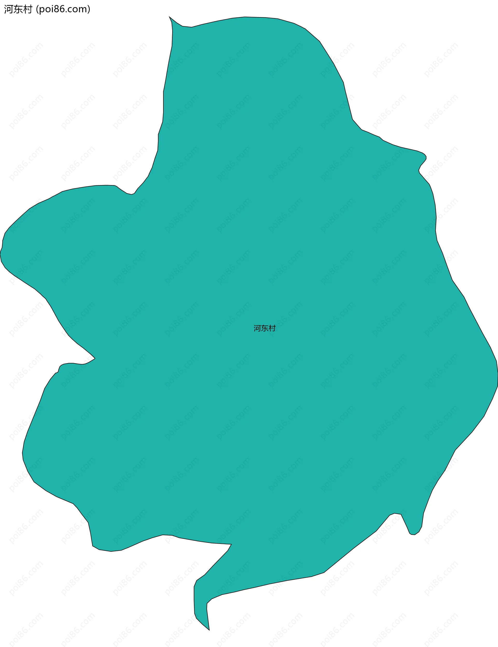 河东村边界地图