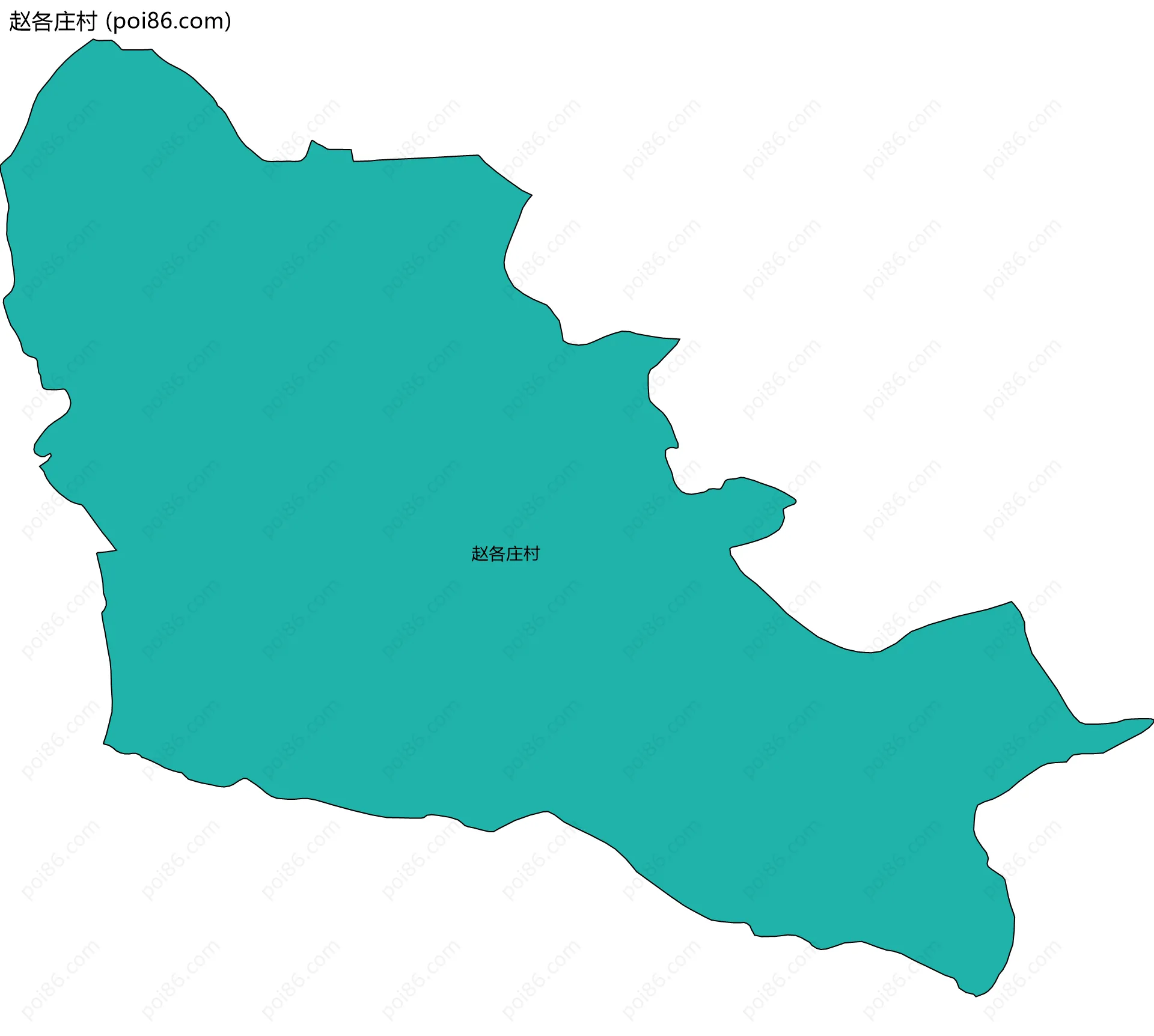 赵各庄村边界地图