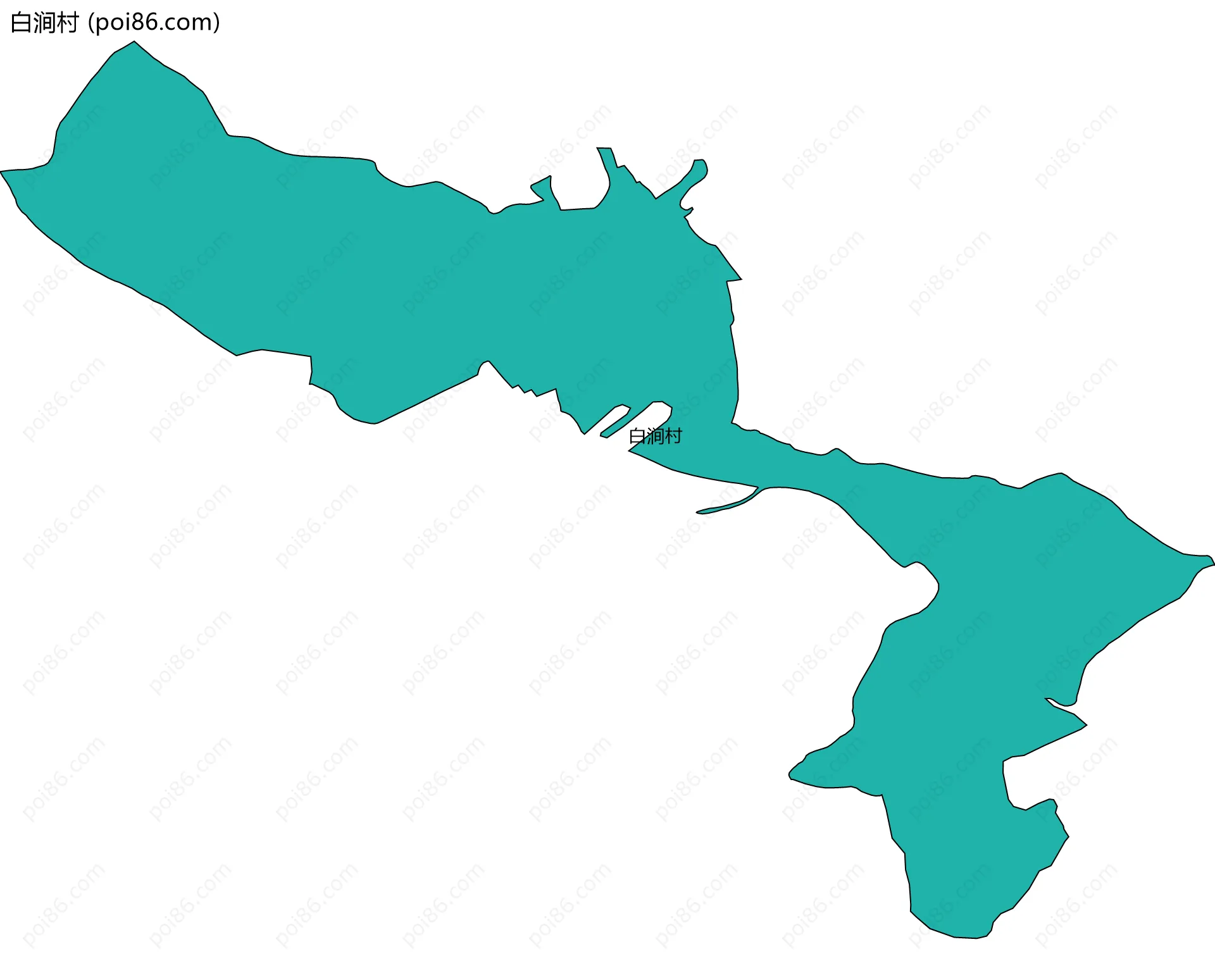 白涧村边界地图