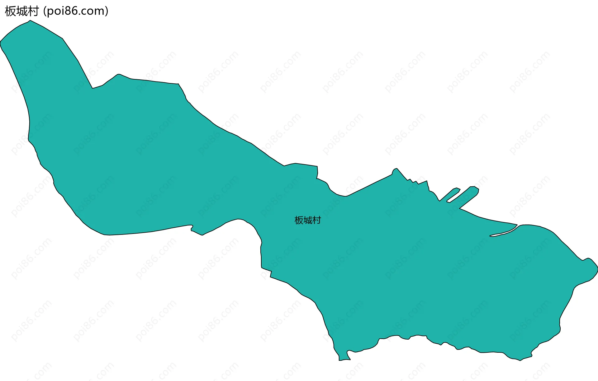 板城村边界地图