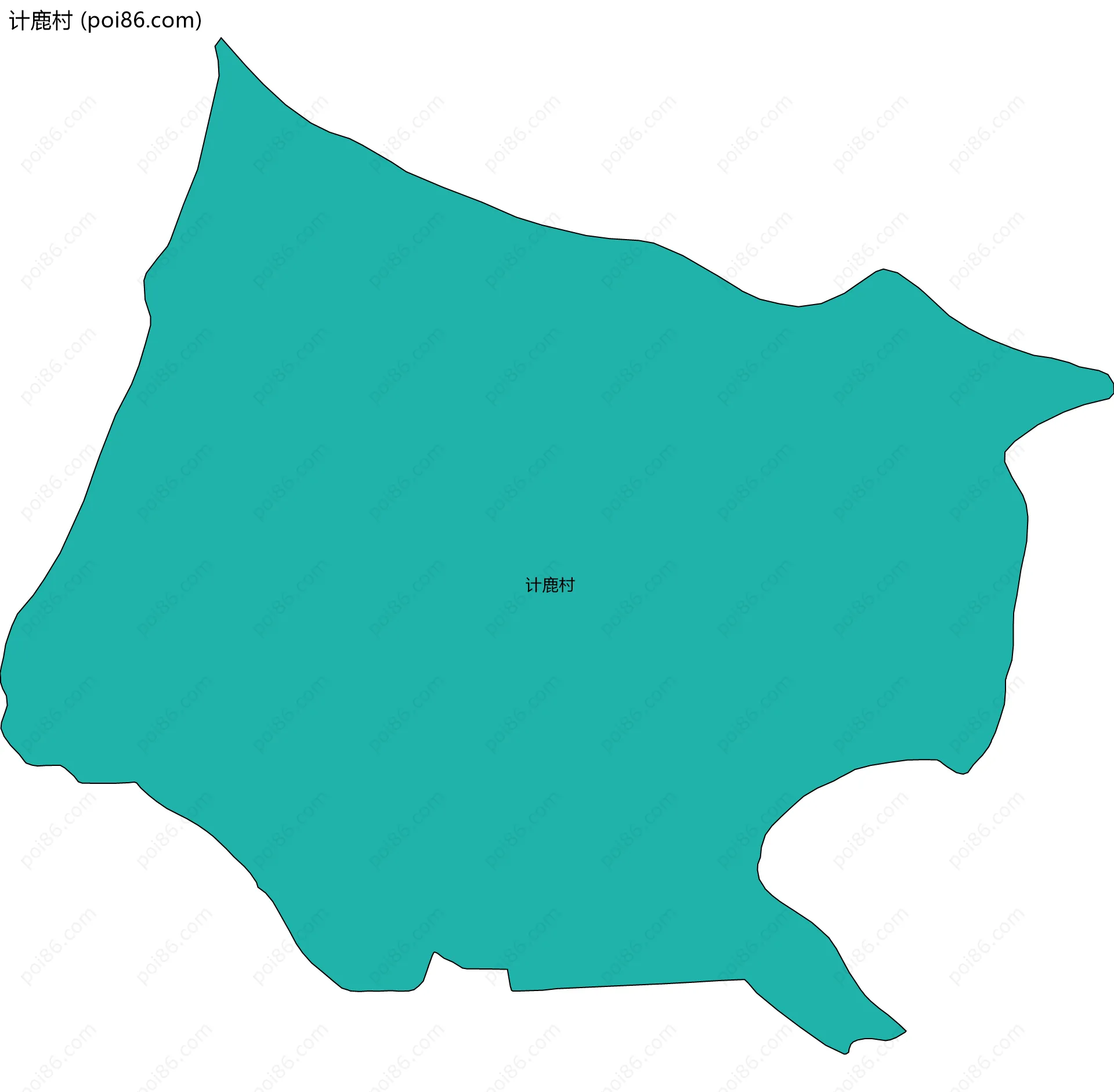 计鹿村边界地图