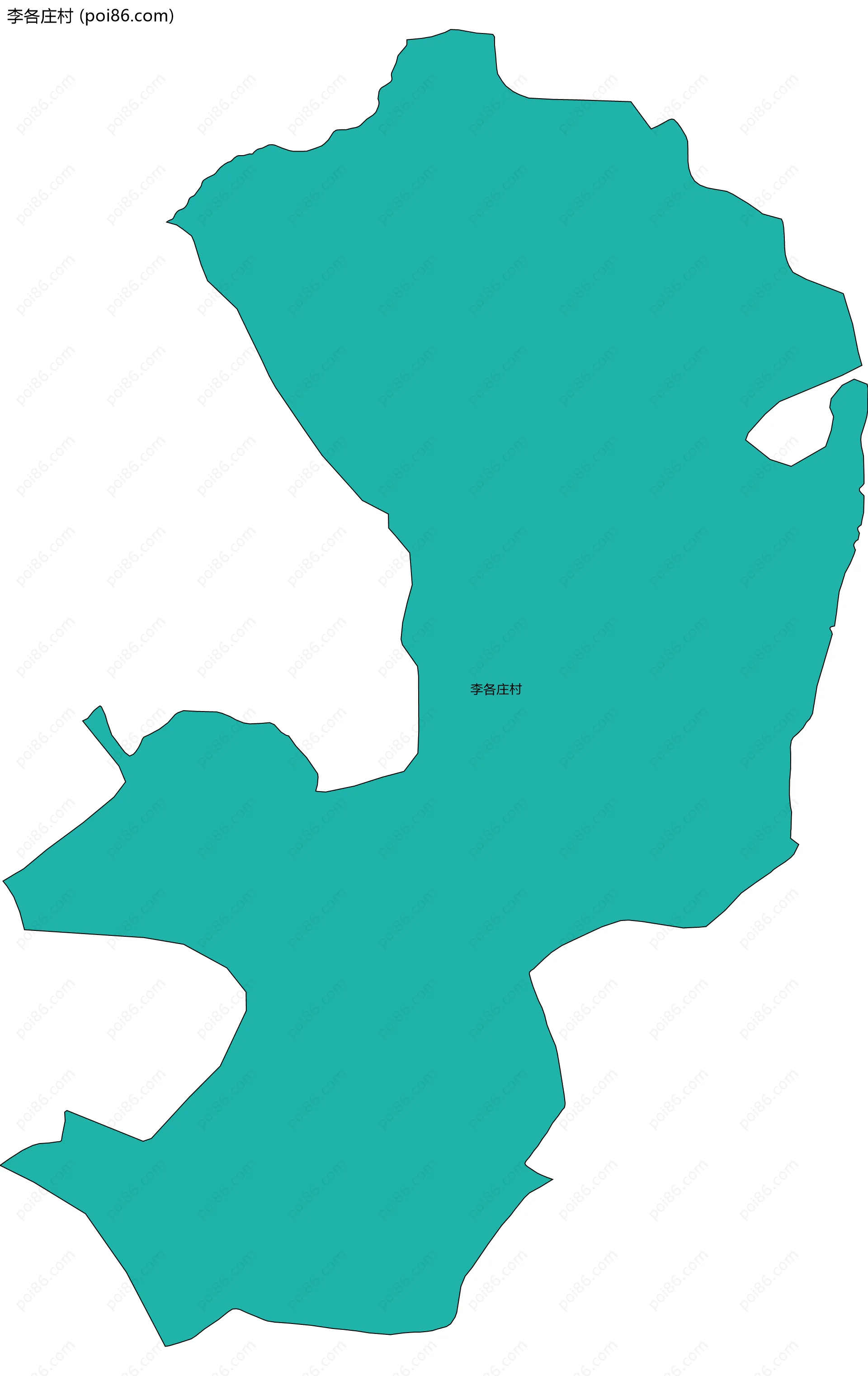 李各庄村边界地图