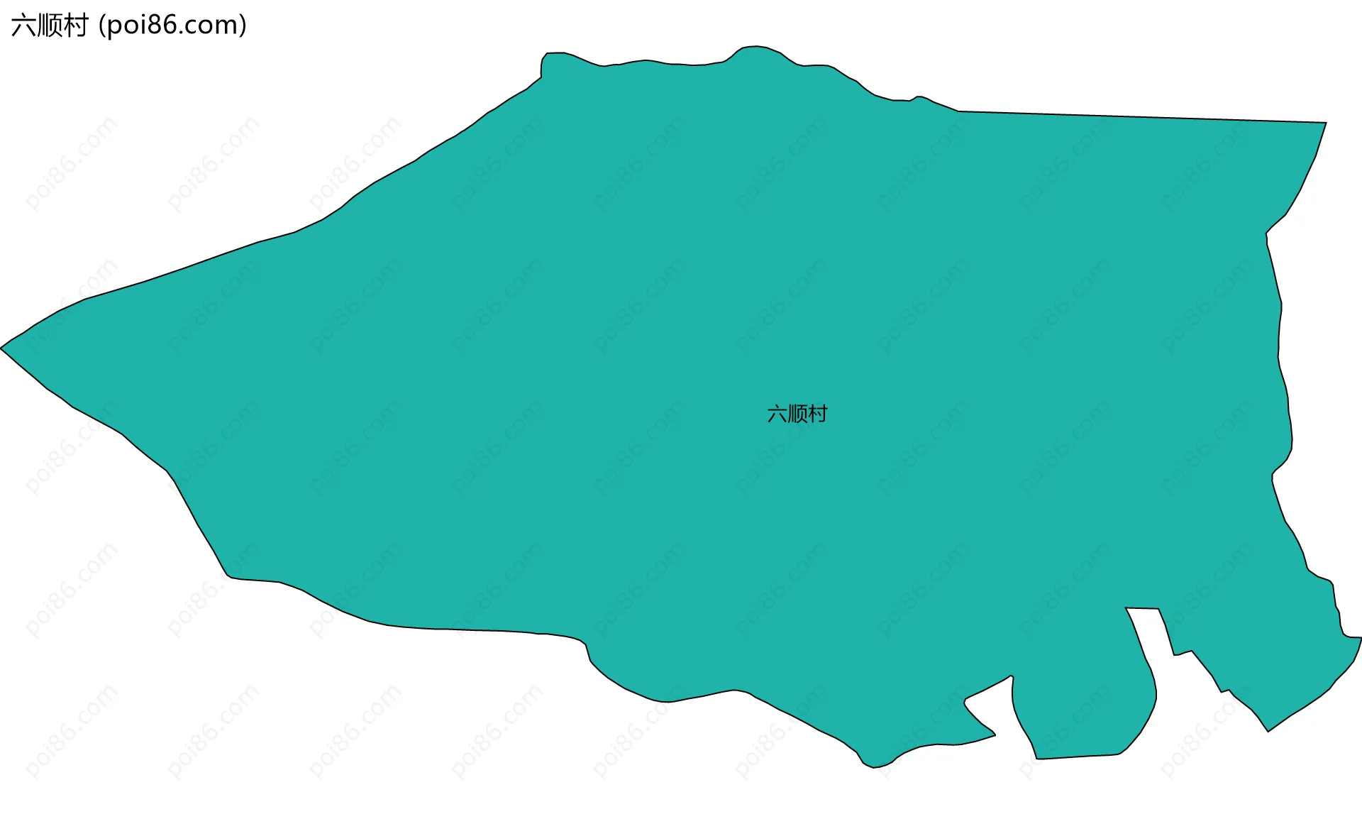 六顺村边界地图