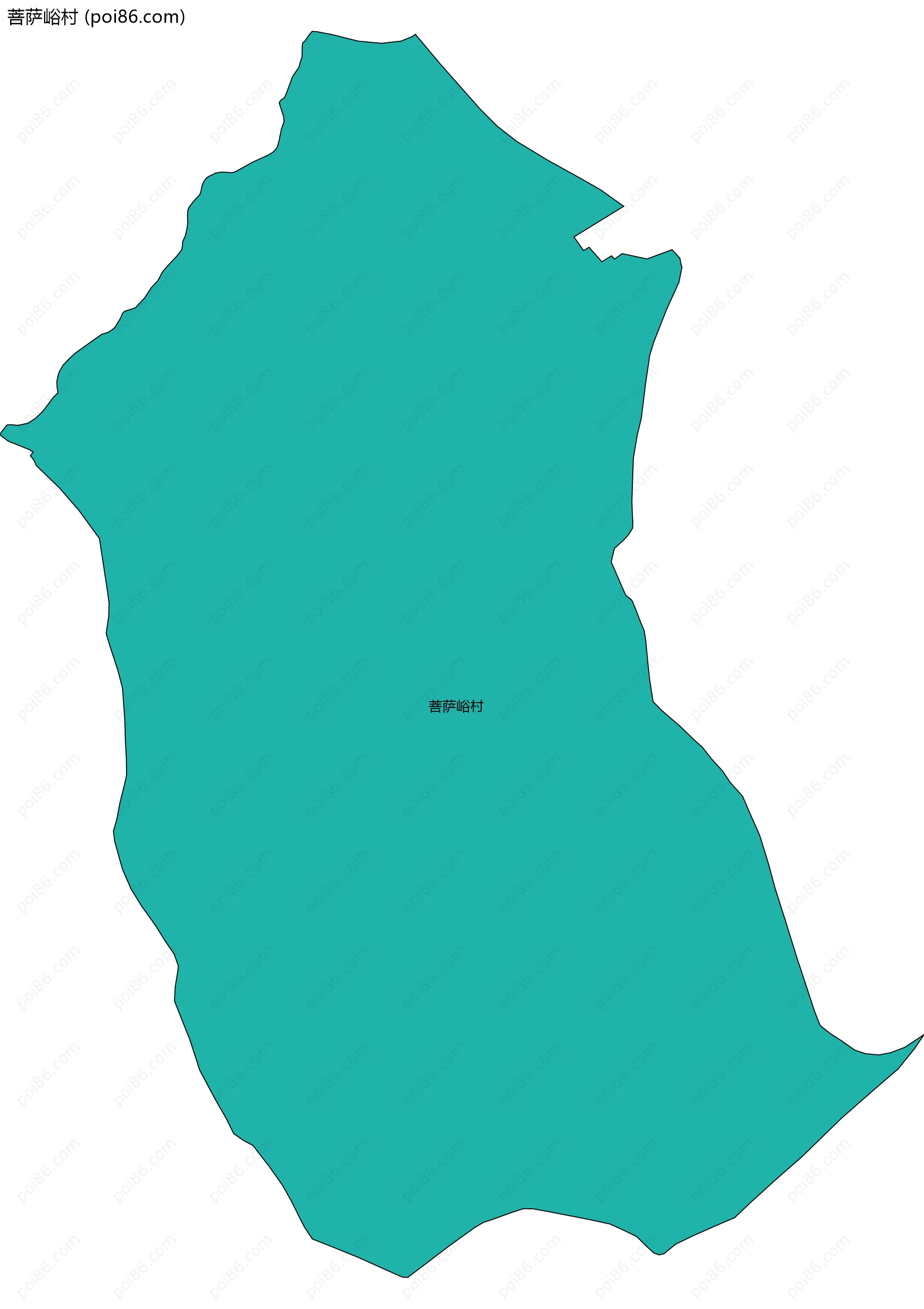 菩萨峪村边界地图