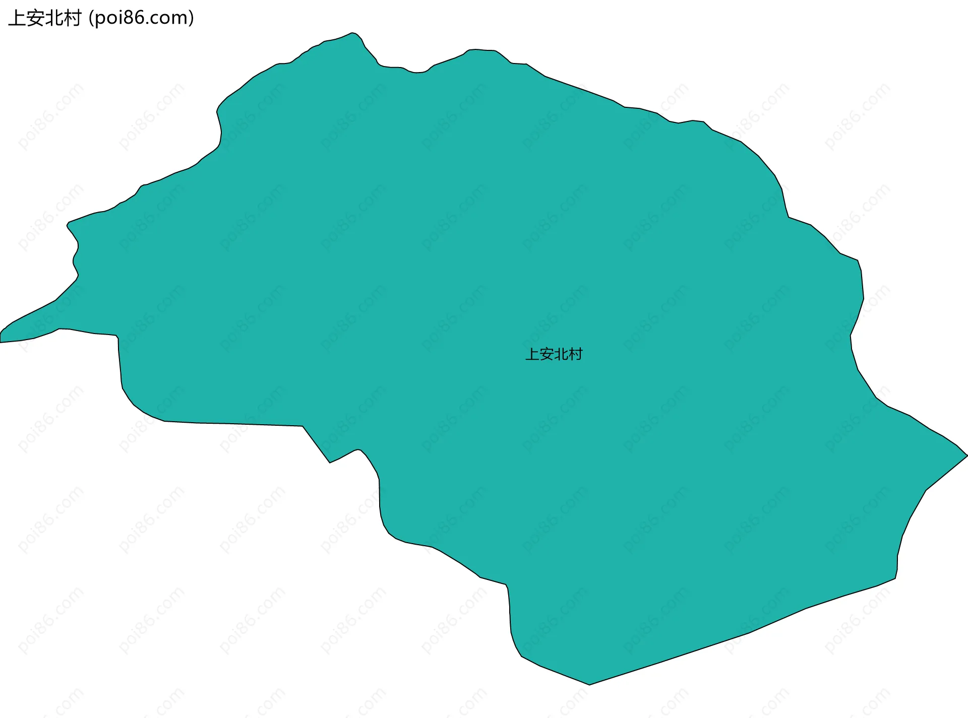 上安北村边界地图