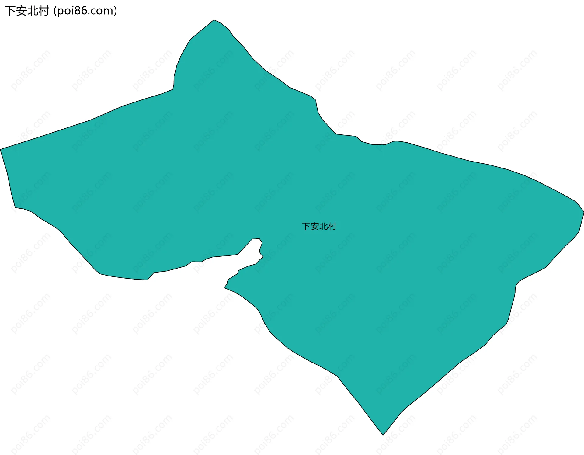 下安北村边界地图
