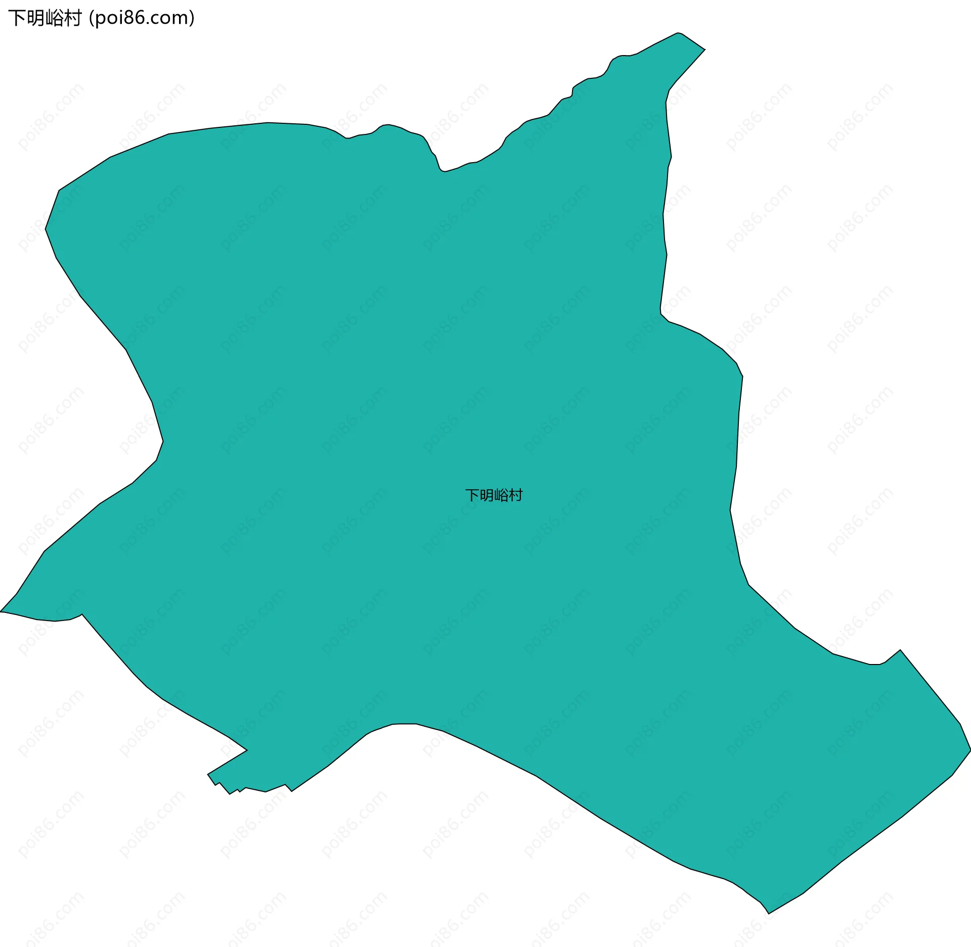 下明峪村边界地图