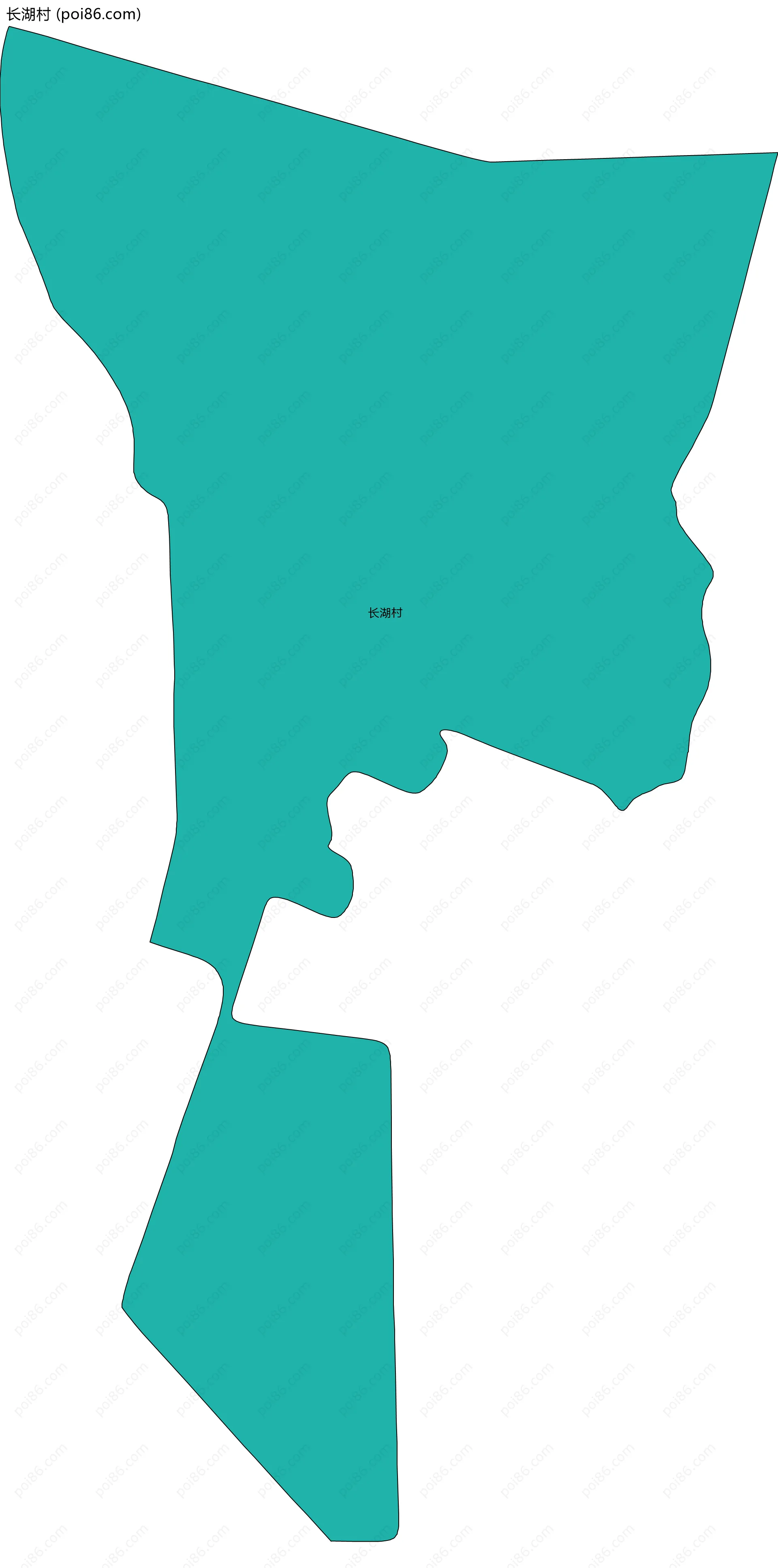 长湖村边界地图