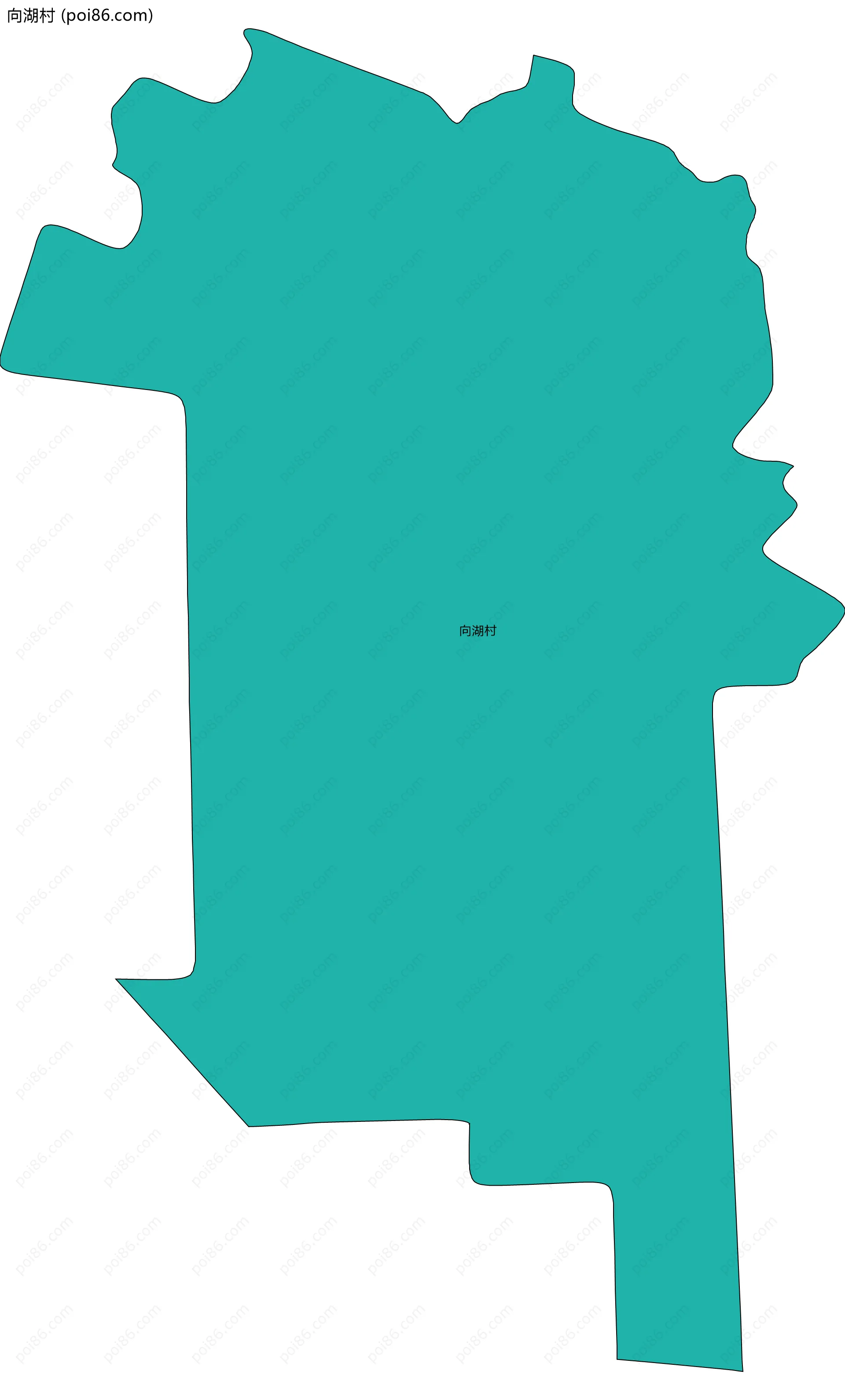 向湖村边界地图
