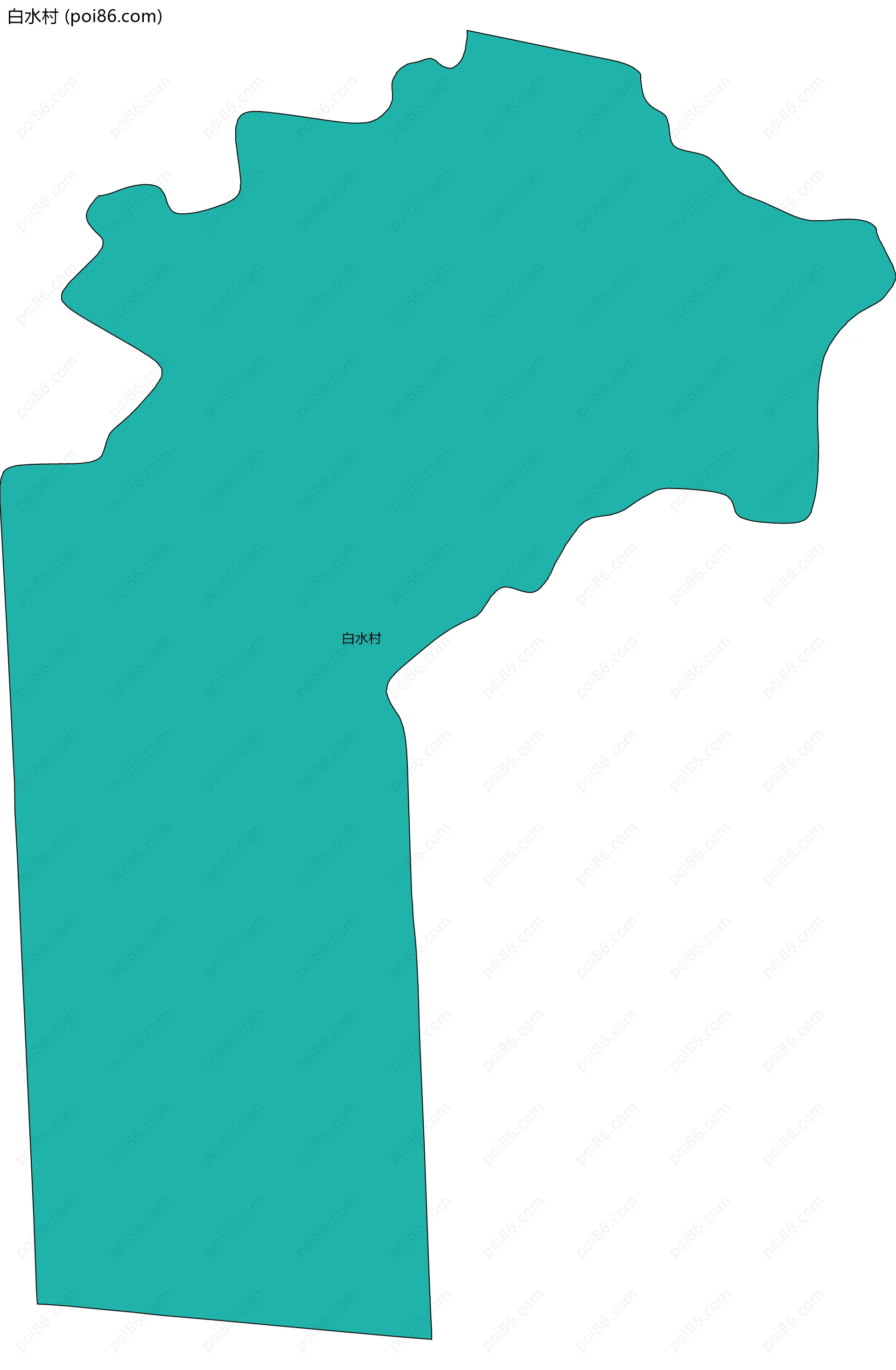 白水村边界地图