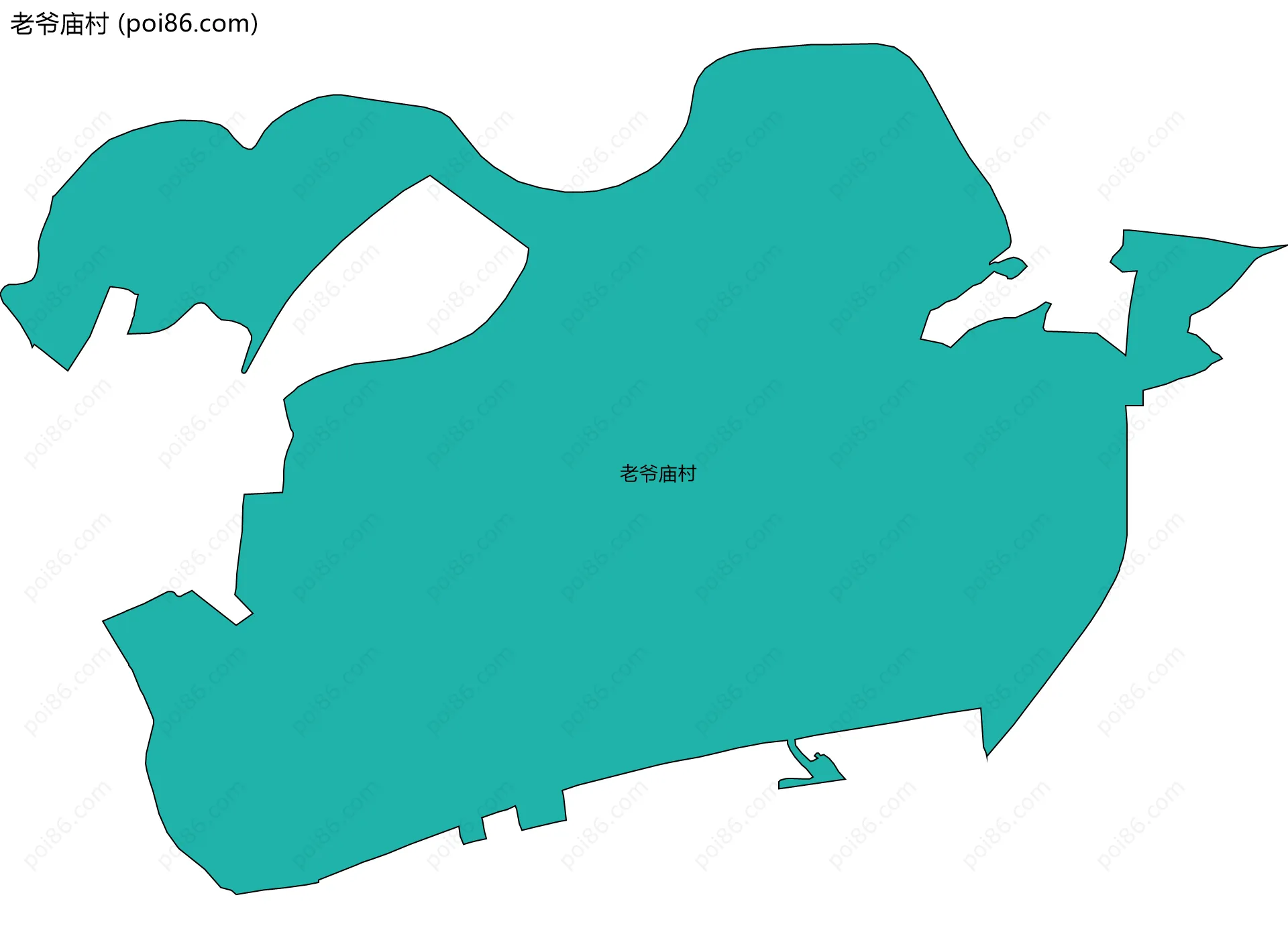 老爷庙村边界地图