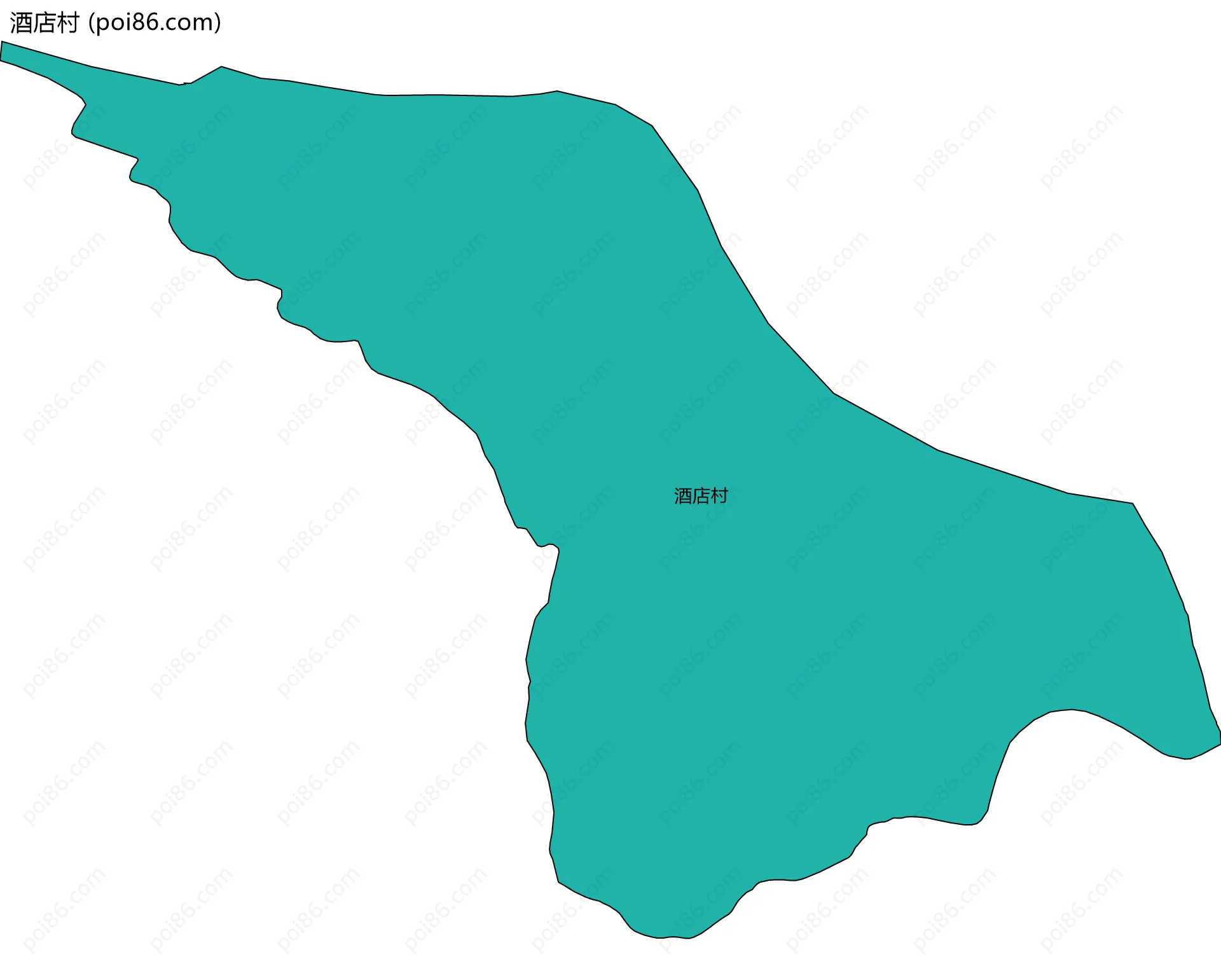 酒店村边界地图