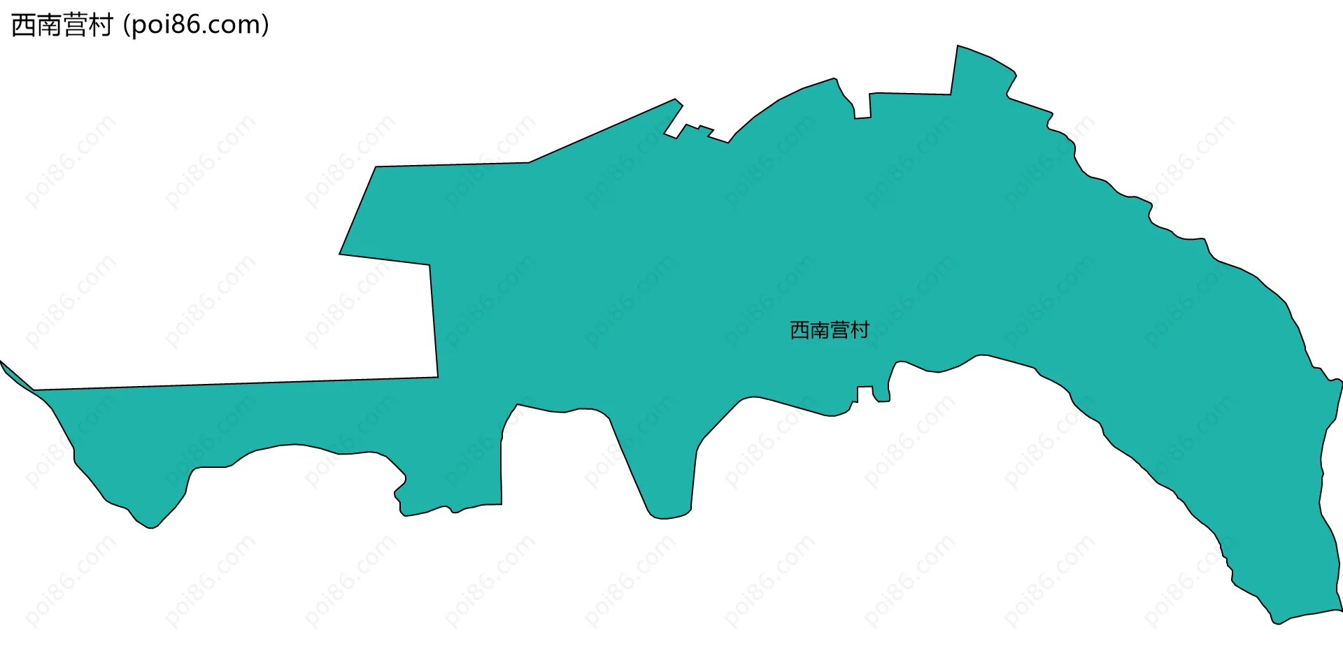 西南营村边界地图