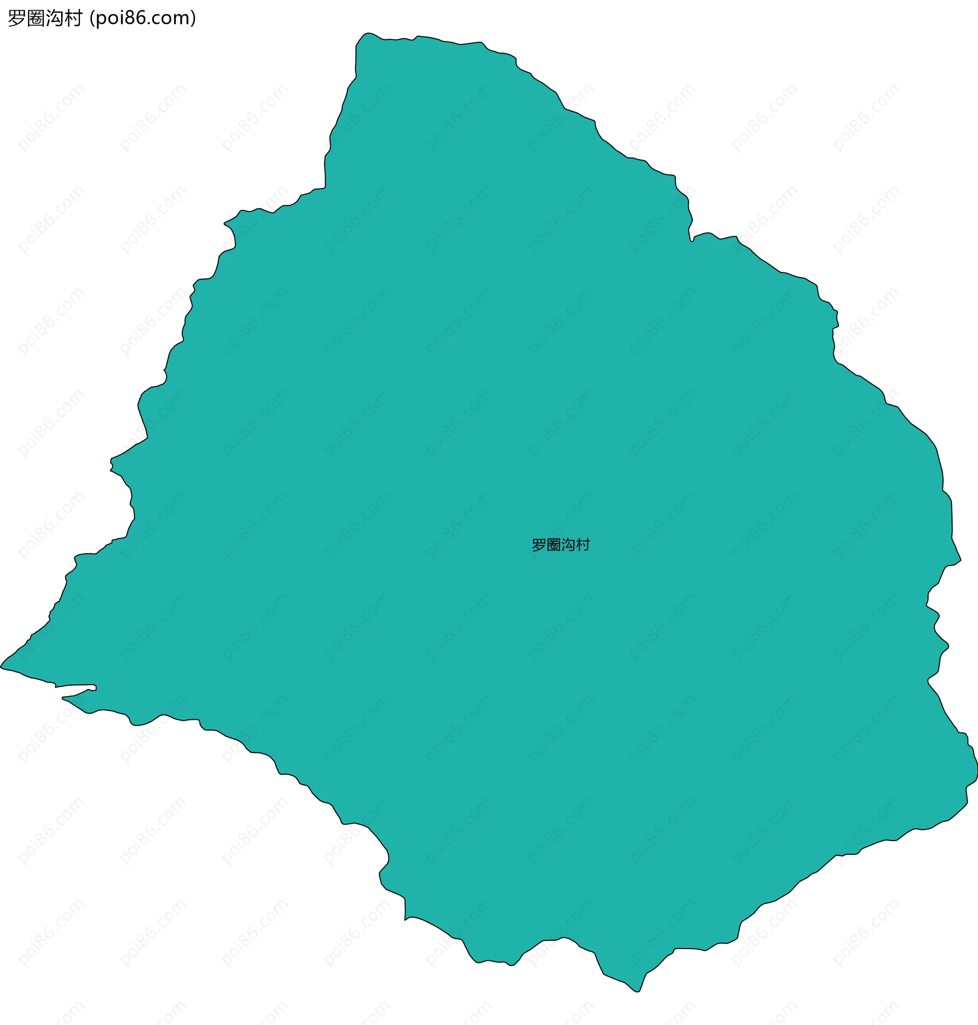 罗圈沟村边界地图
