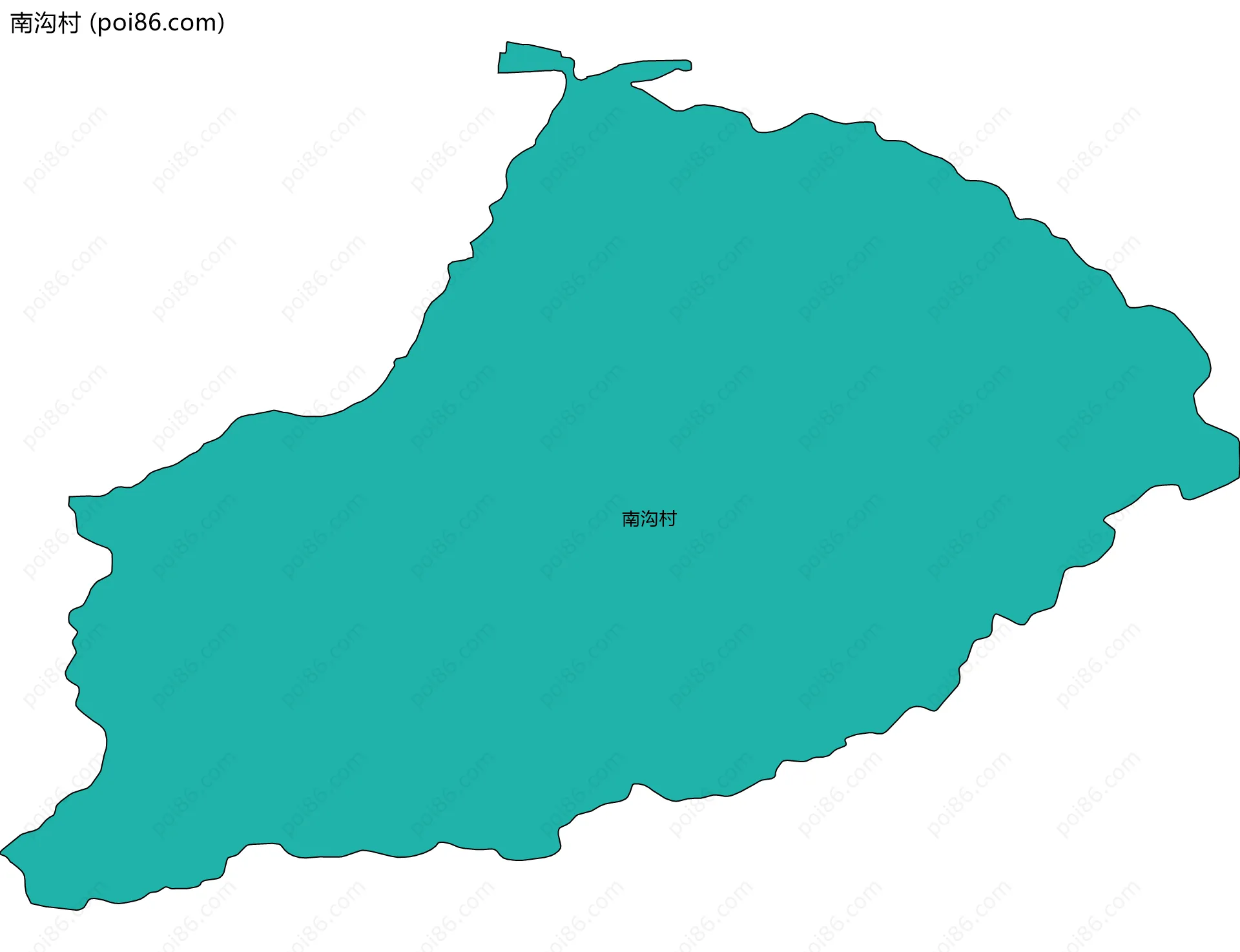 南沟村边界地图