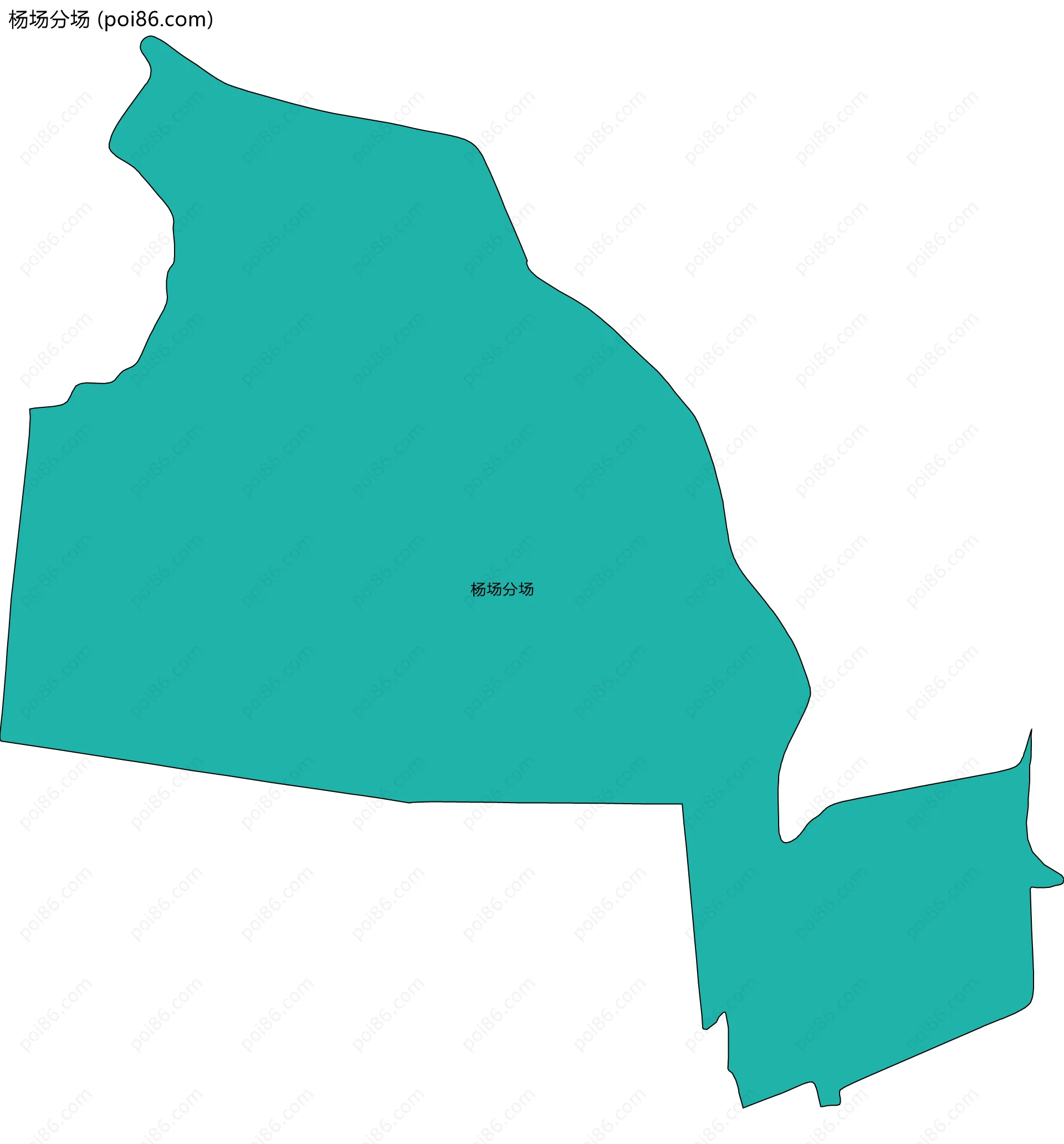 杨场分场边界地图