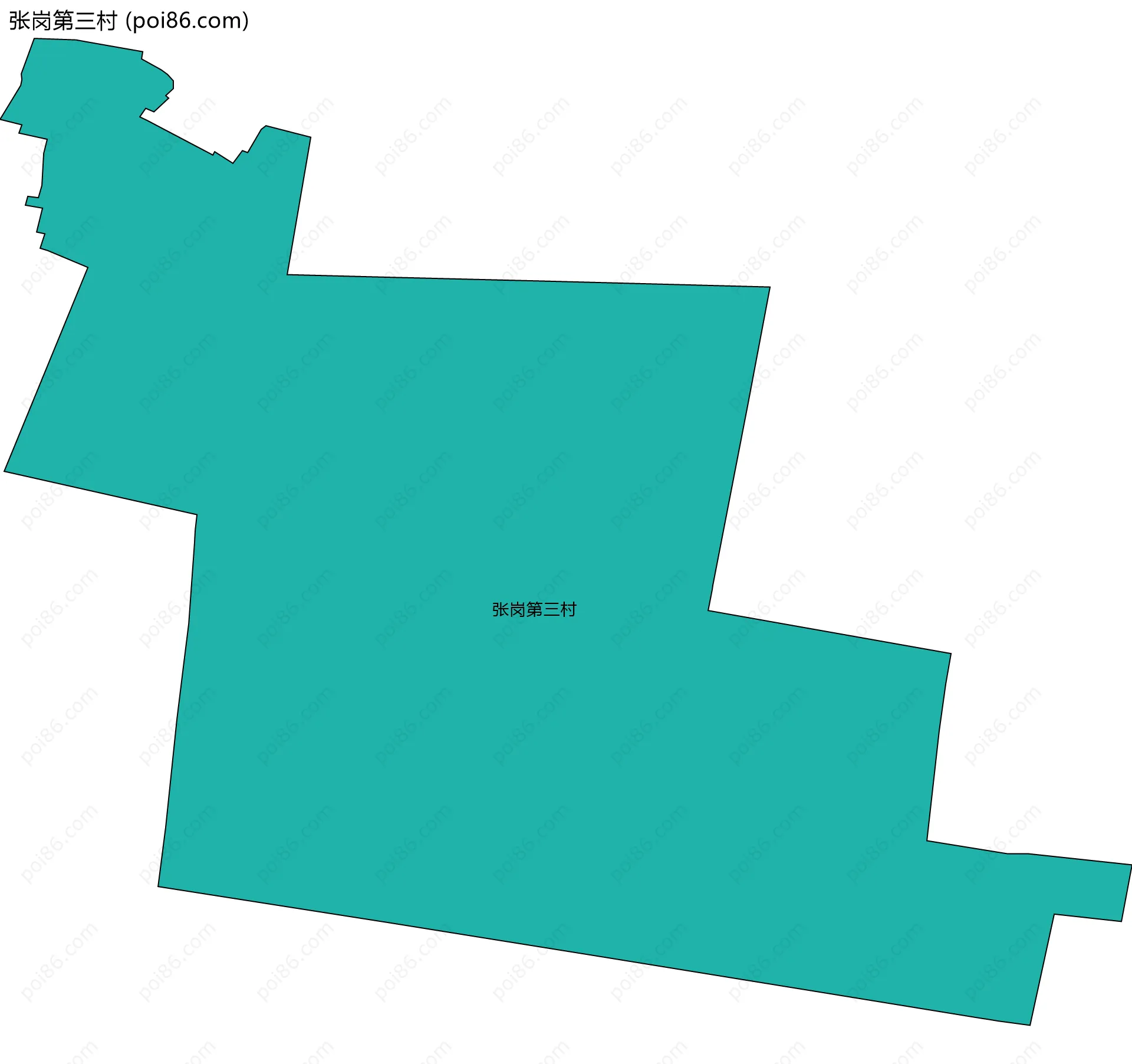 张岗第三村边界地图