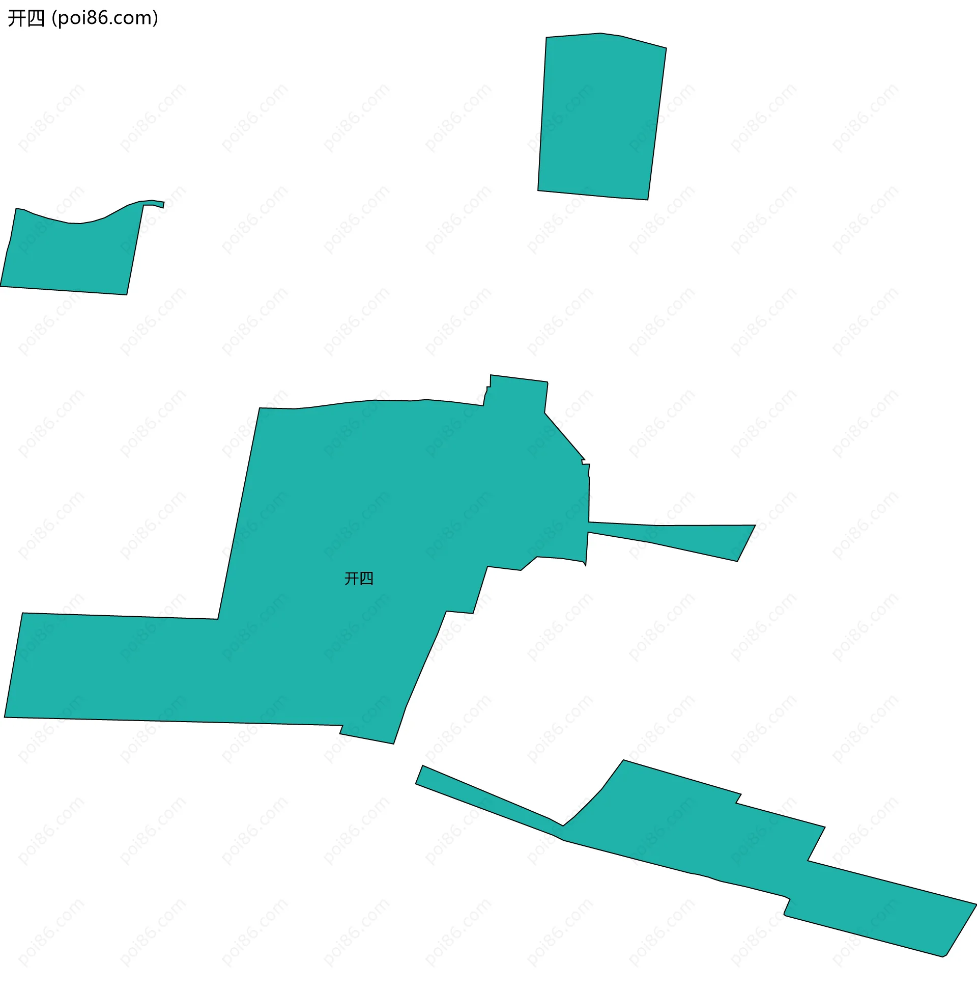 开四边界地图