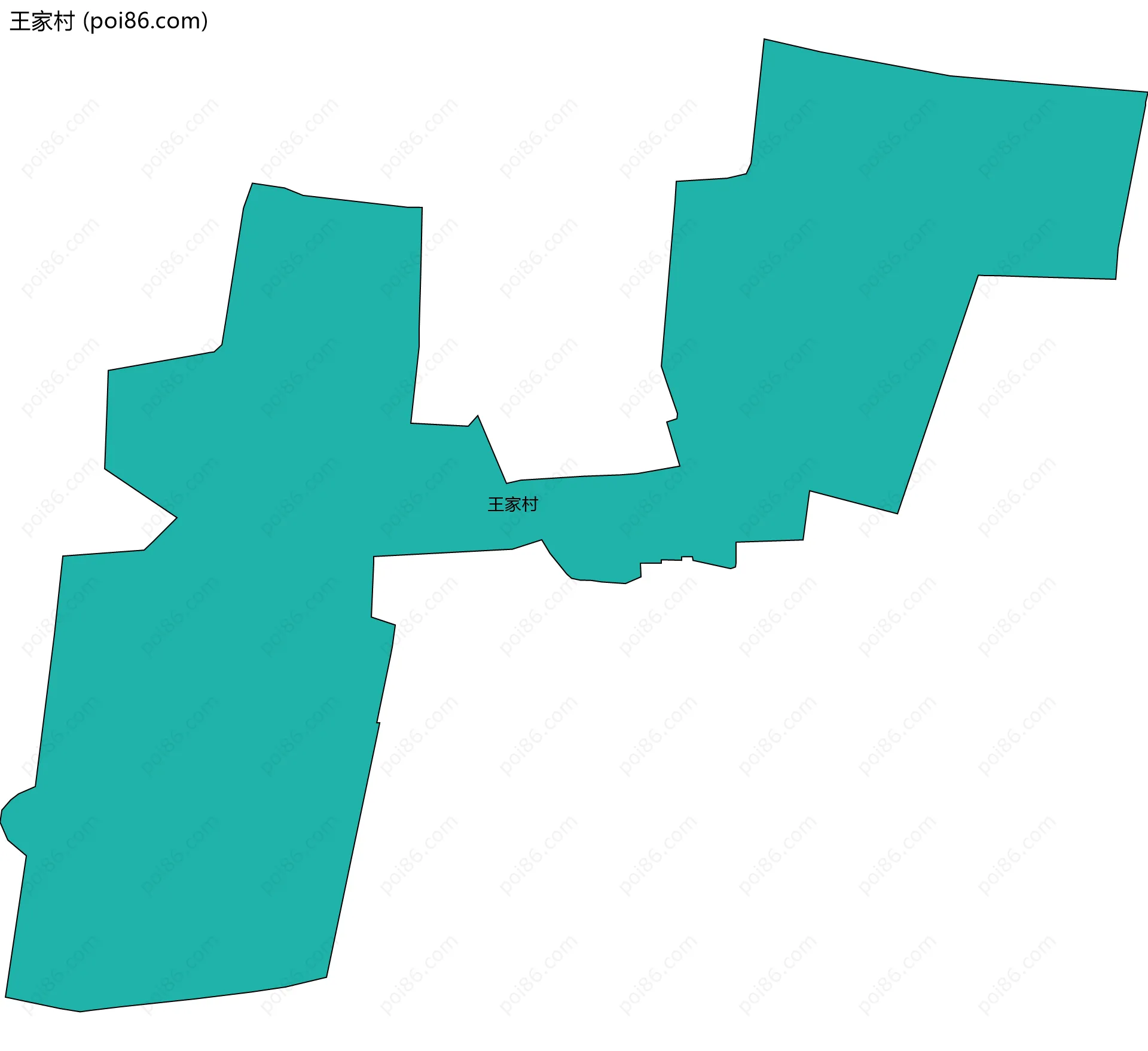 王家村边界地图