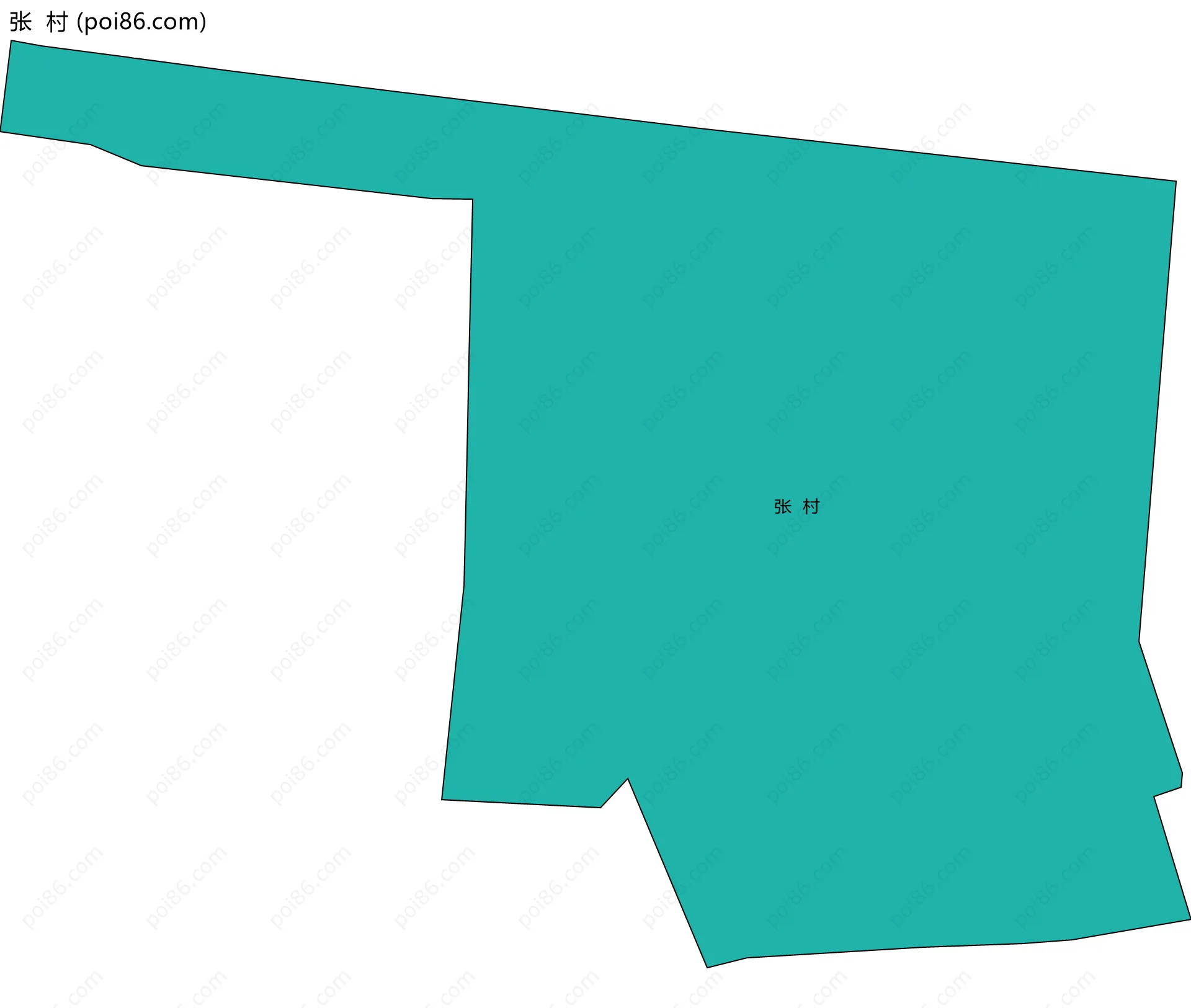 张  村边界地图