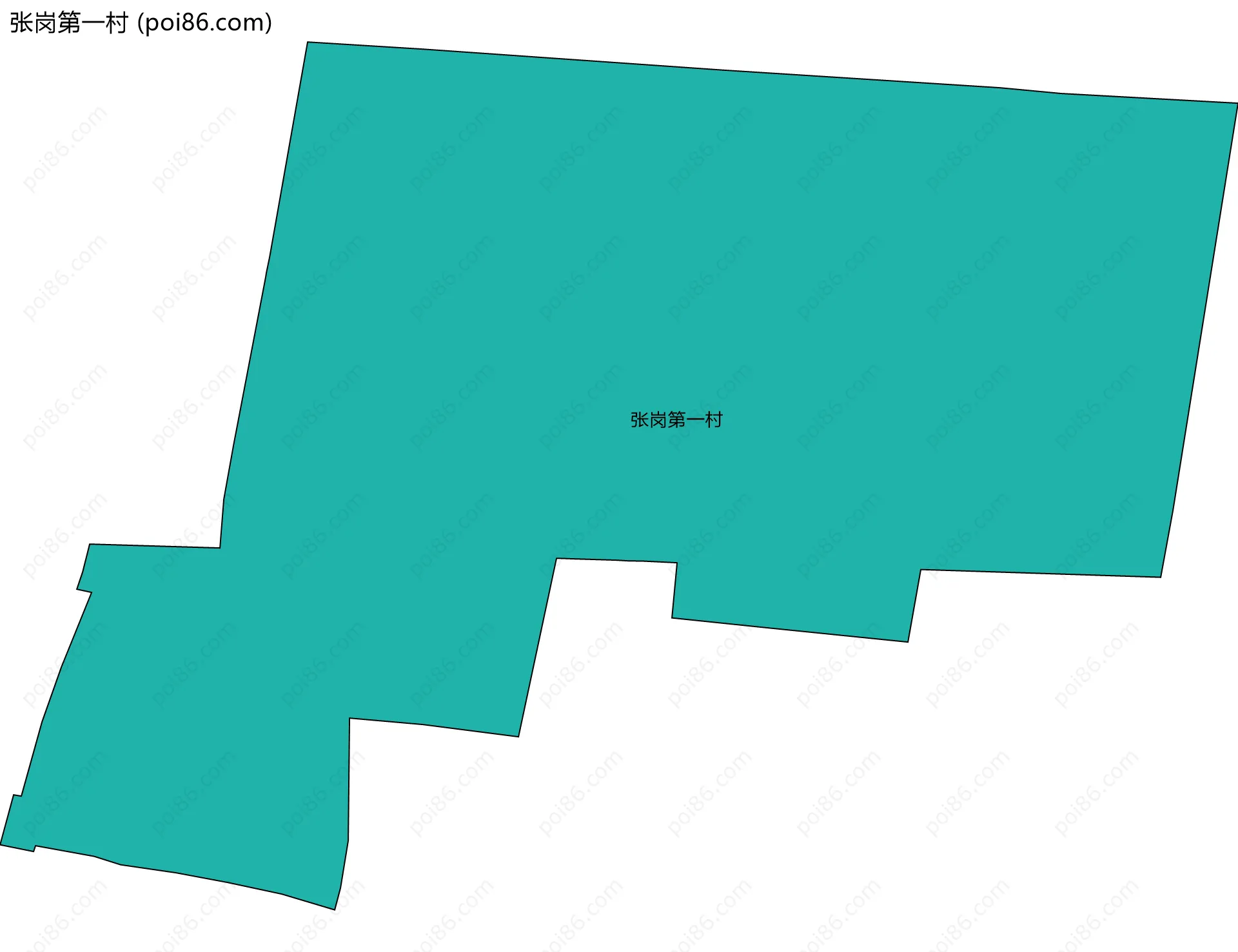 张岗第一村边界地图