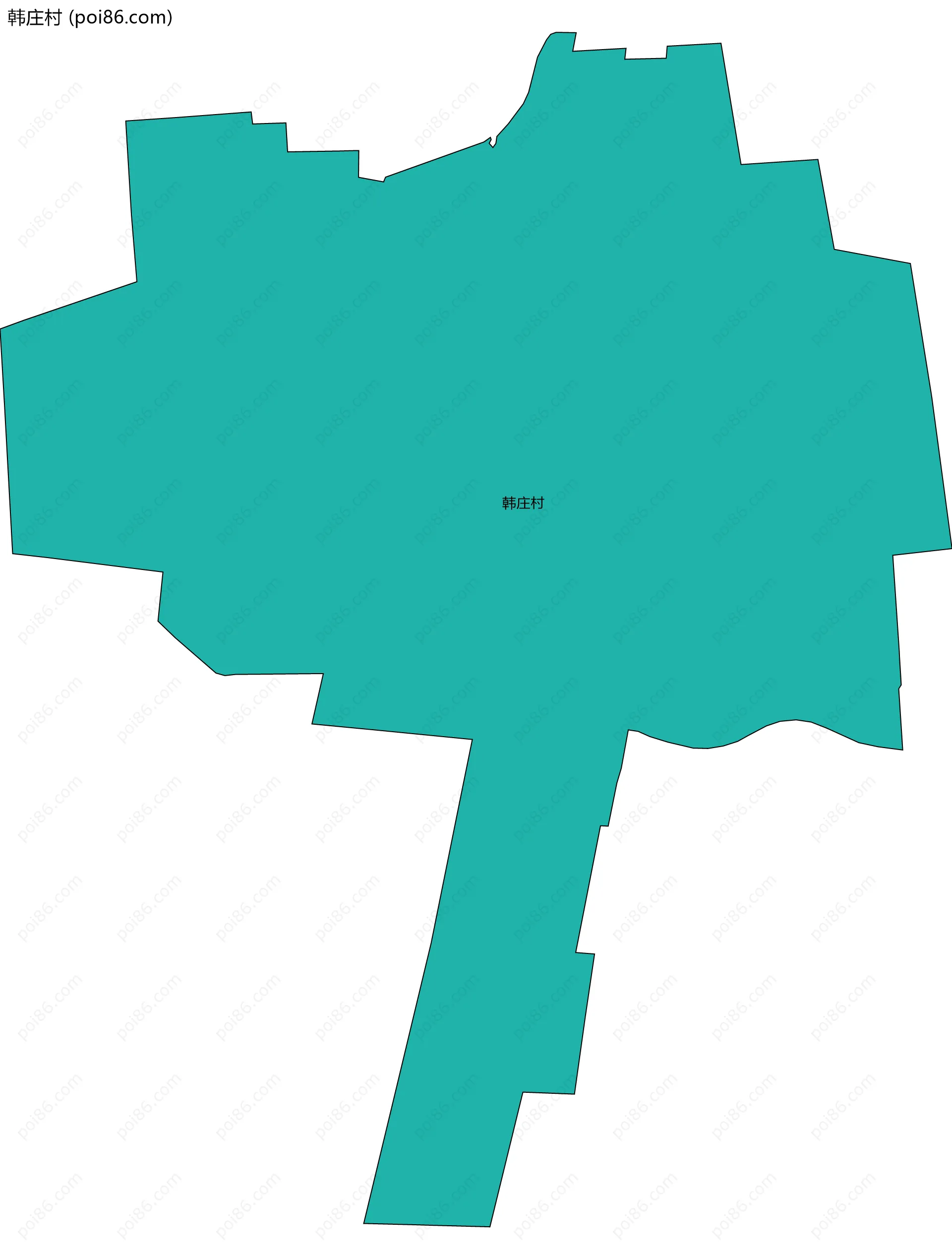 韩庄村边界地图